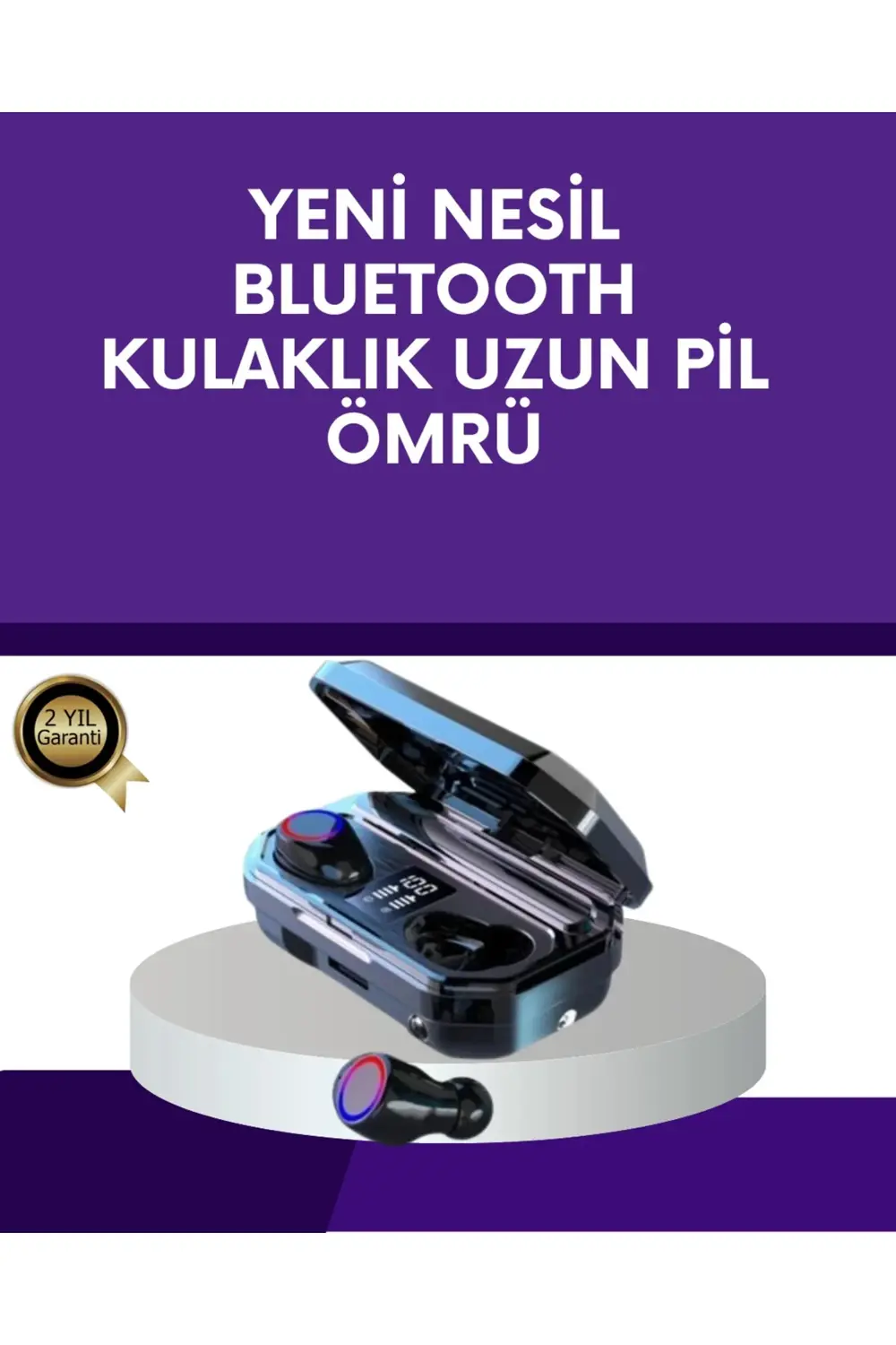 Uzun Pil Ömürlü Kablosuz Kulaklık – 4 Saat Kesintisiz Kullanım