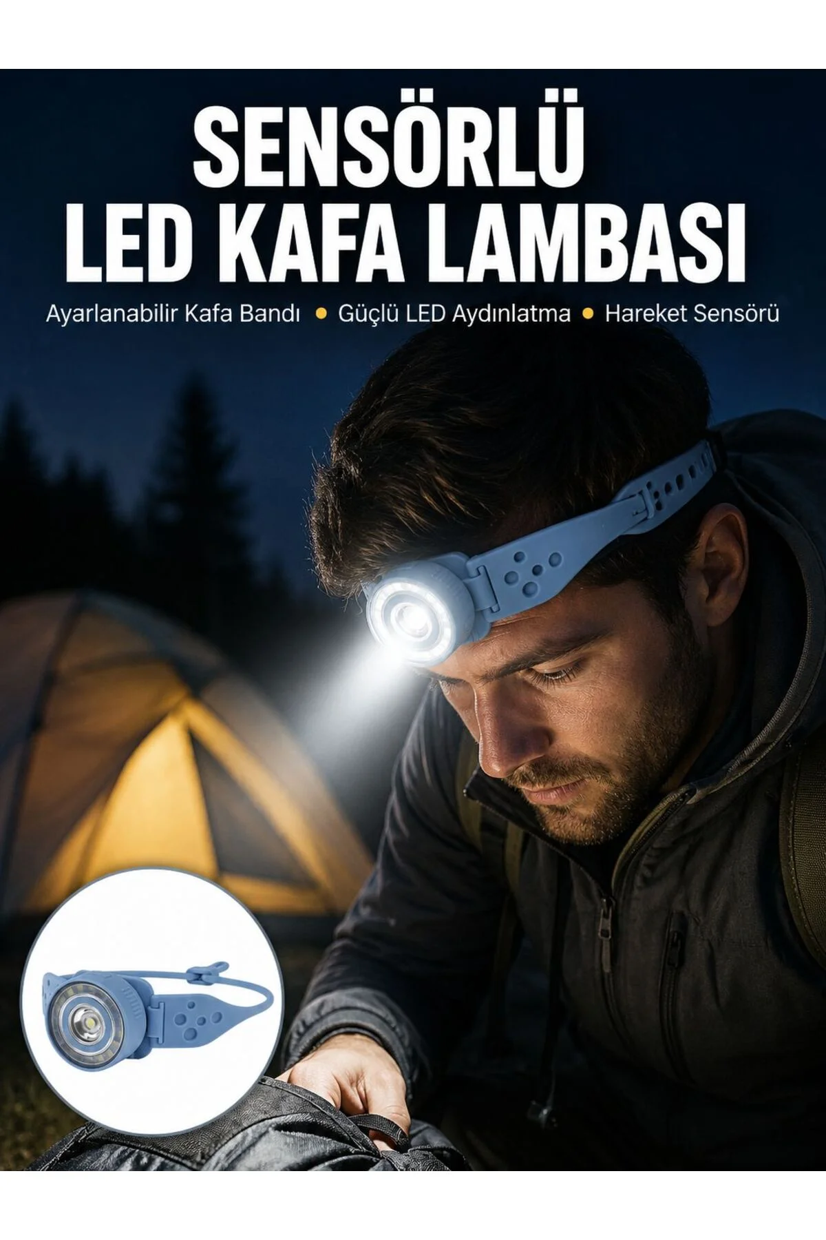 Uzun Pil Ömürlü Kamp Ve Dağcılık Kafa Lambası Yeni Nesil Uzun Pil Ömürlü Kamp Ve Dağcılık Kafa Lambası Yeni Nesil