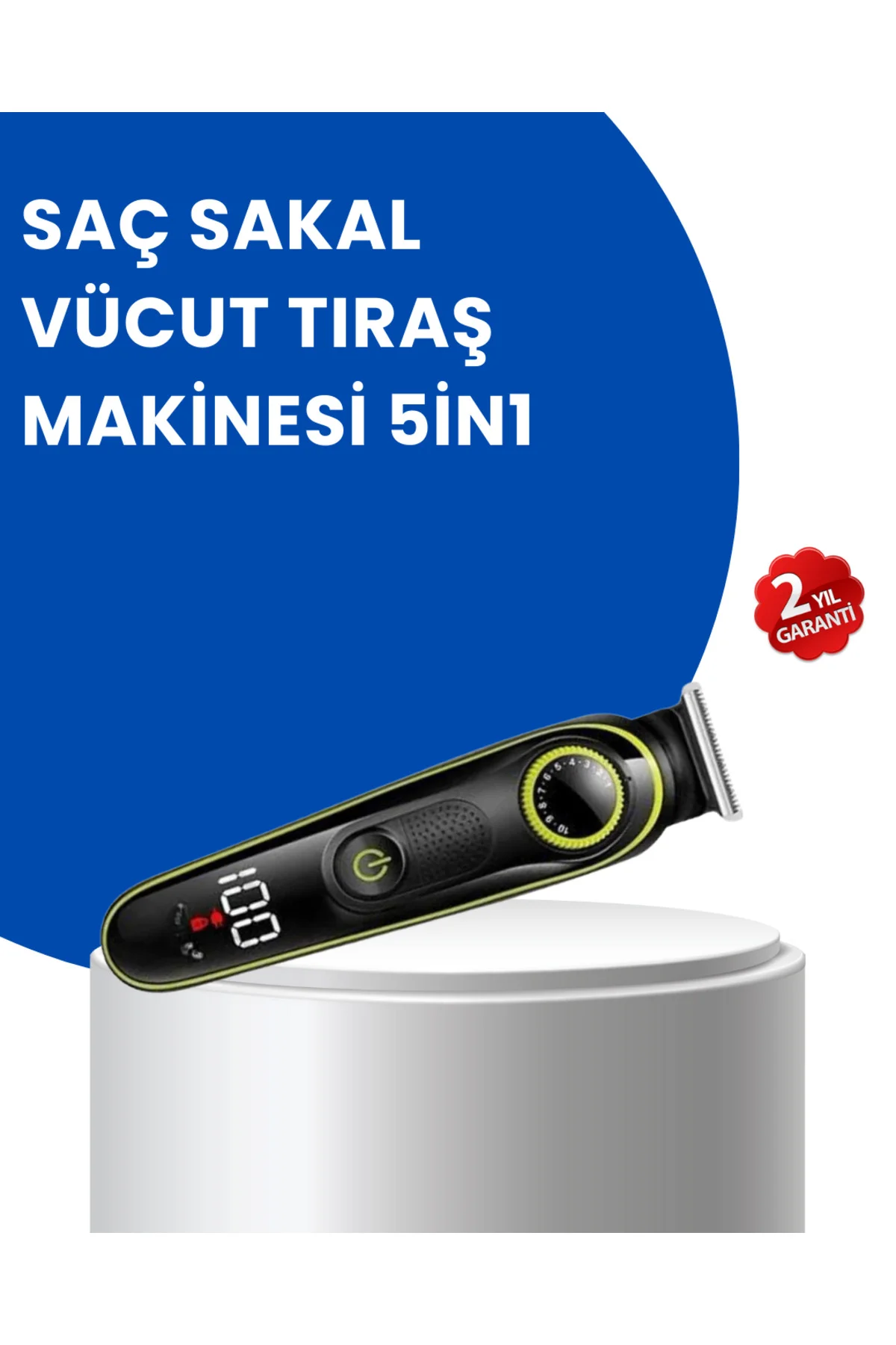 Uzun Pil Ömürlü Led Göstergeli Erkek Bakım Seti 5-In-1 Saç Sakal Tıraş Makinesi Uzun Pil Ömürlü Led Göstergeli Erkek Bakım Seti 5-In-1 Saç Sakal Tıraş Makinesi
