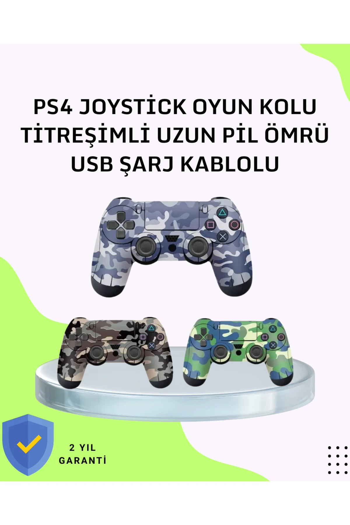 Uzun Pil Ömürlü Oyun Kolu – USB ile Hızlı Şarj Desteği