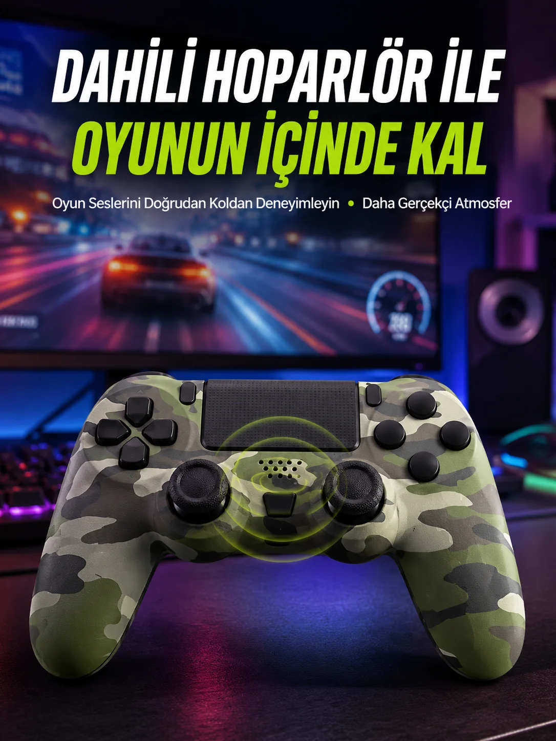 Uzun Pil Ömürlü Oyun Kolu – USB ile Hızlı Şarj Desteği