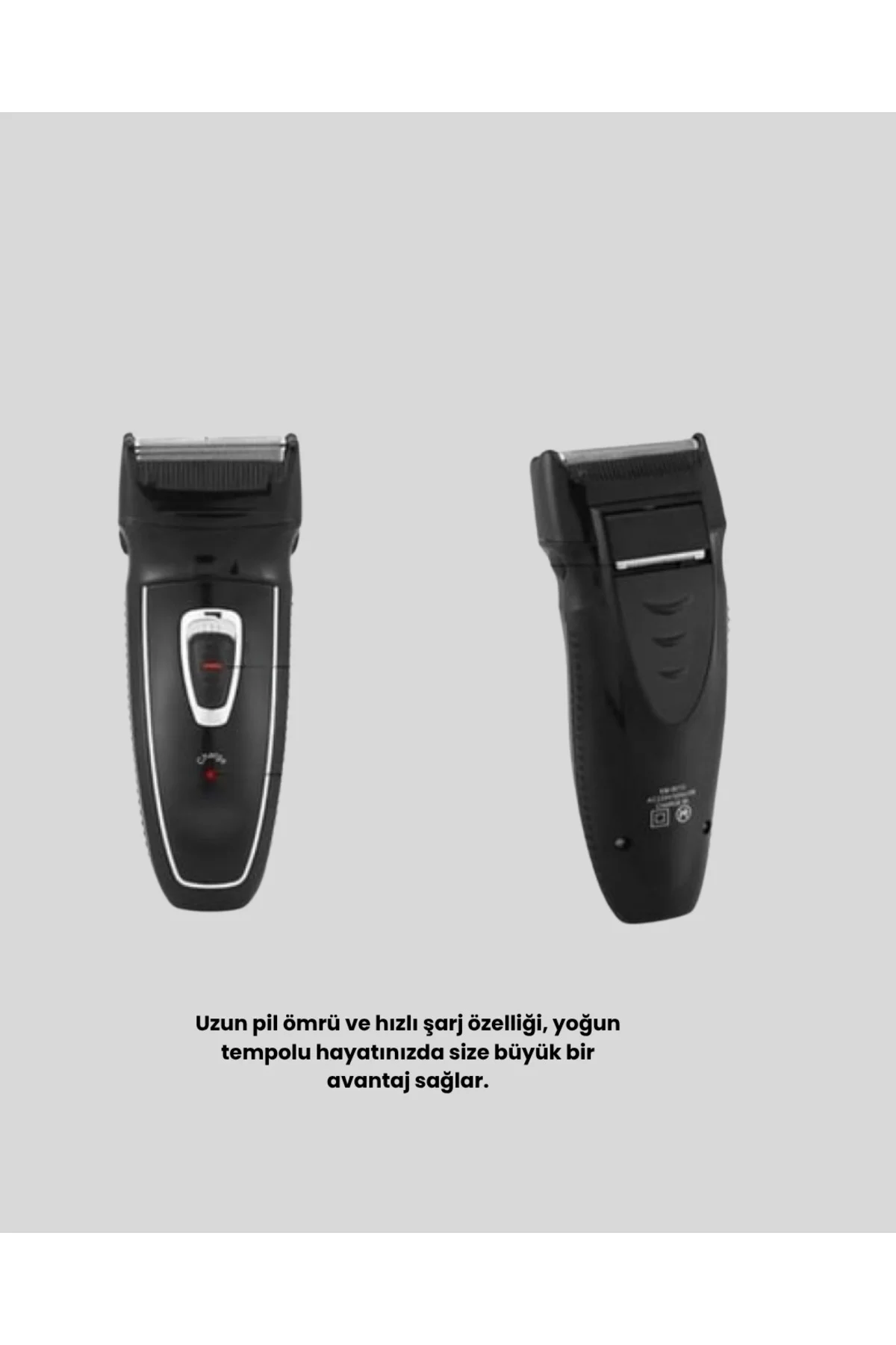Uzun Pil Ömürlü Şarjlı Tıraş Makinesi – Hızlı Şarj, Ergonomik Tasarım, Çok Yönlü Kullanım