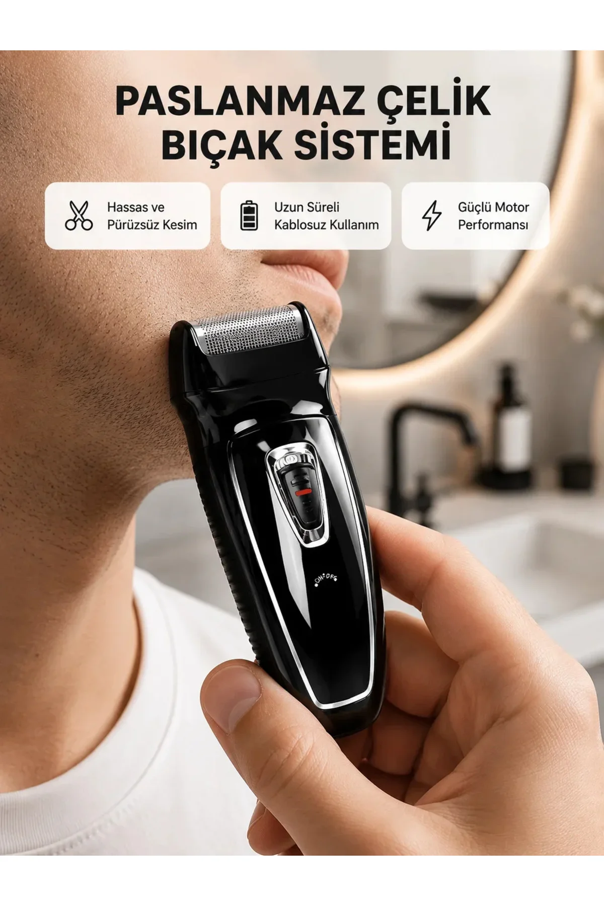 Uzun Pil Ömürlü Şarjlı Tıraş Makinesi – Hızlı Şarj, Ergonok Tasarım, Çok Yönlü Kullanım Uzun Pil Ömürlü Şarjlı Tıraş Makinesi – Hızlı Şarj, Ergonok Tasarım, Çok Yönlü Kullanım
