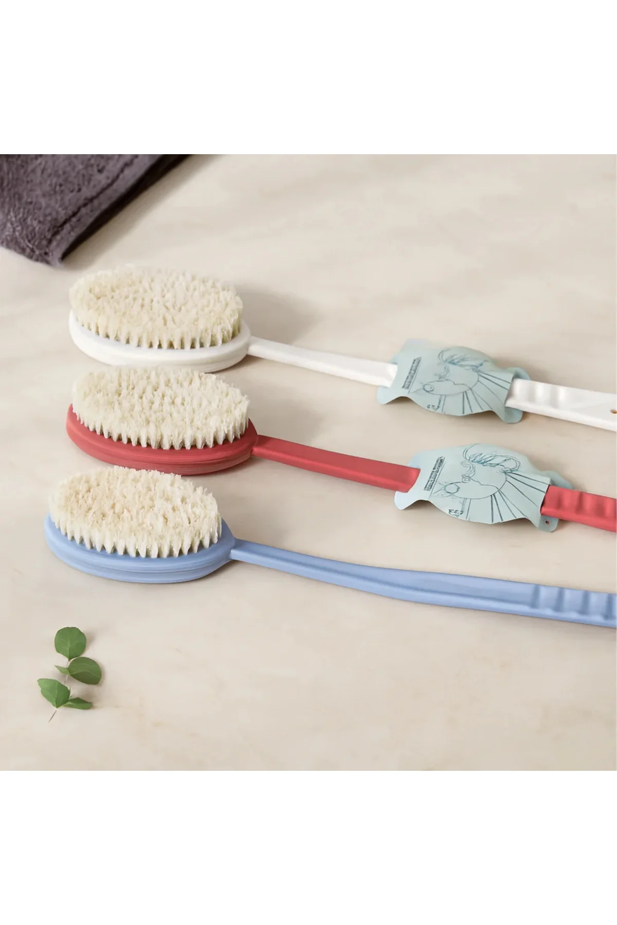 Uzun Saplı Banyo Sırt Fırçası - Lifli