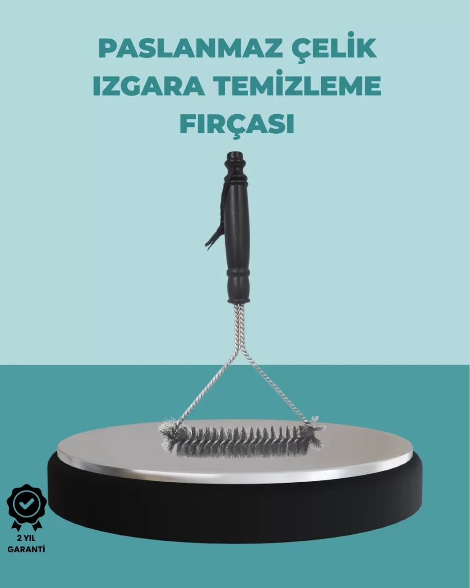 Uzun Saplı Paslanmaz Çelik Izgara Temizlik Fırçası - Lisinya