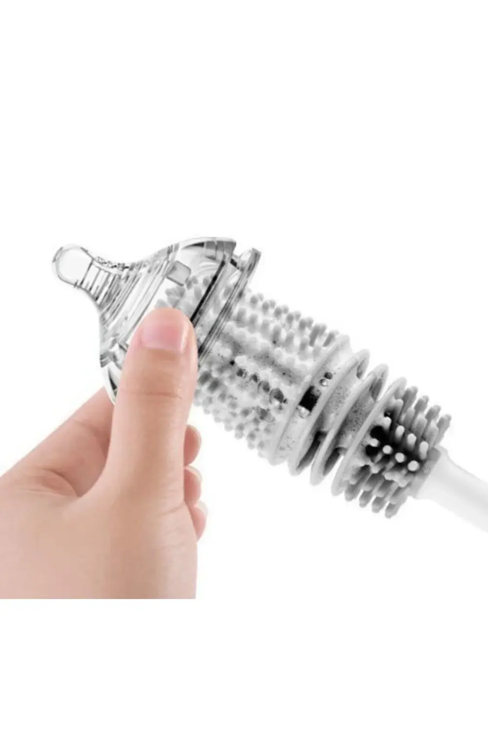 Uzun Saplı Silikon Biberon ve Kavanoz Yıkama Fırçası