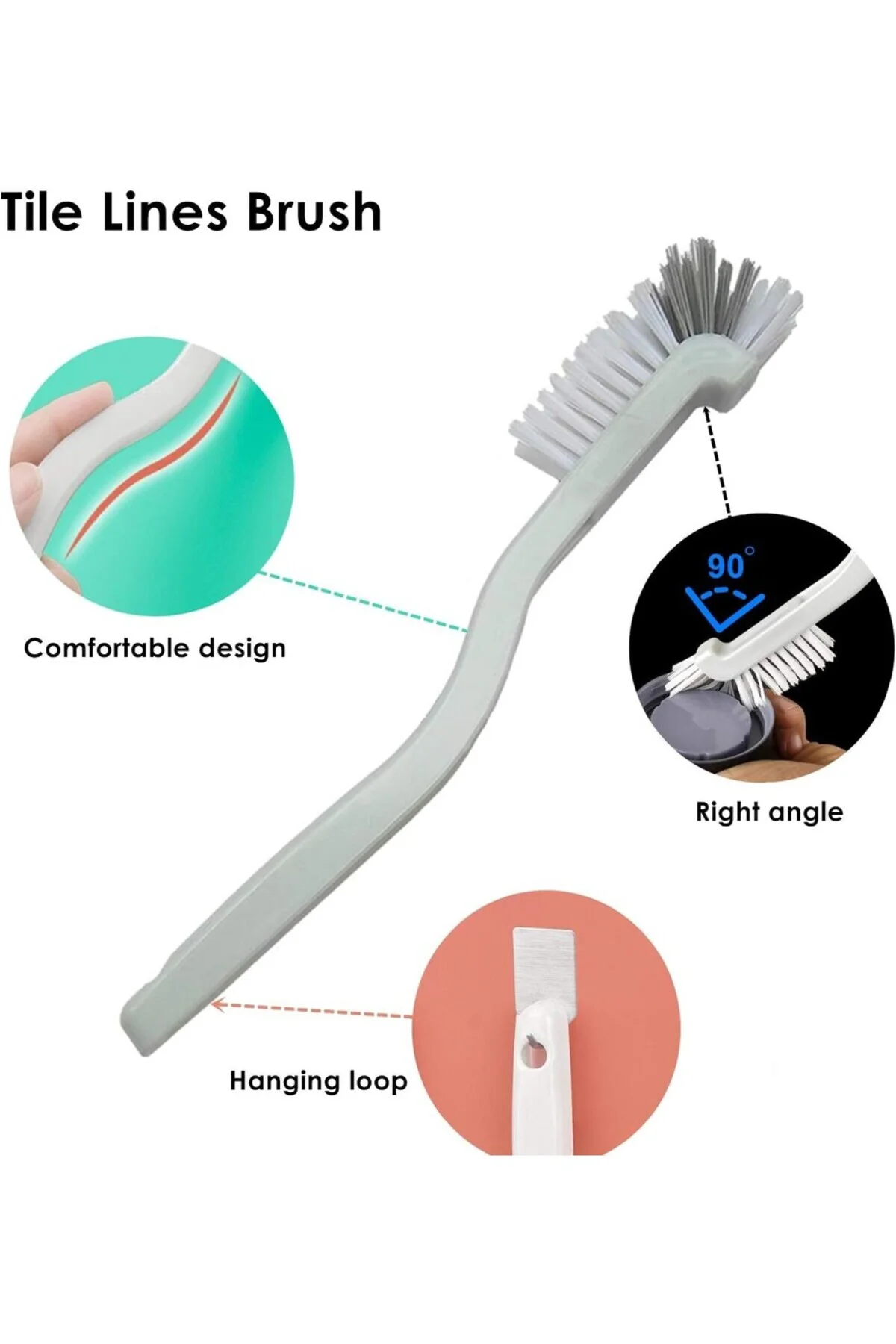 Uzun Saplı Şişe Fırçası Dik Açılı Şişe Banyo Fırçası Lavabo Için 
