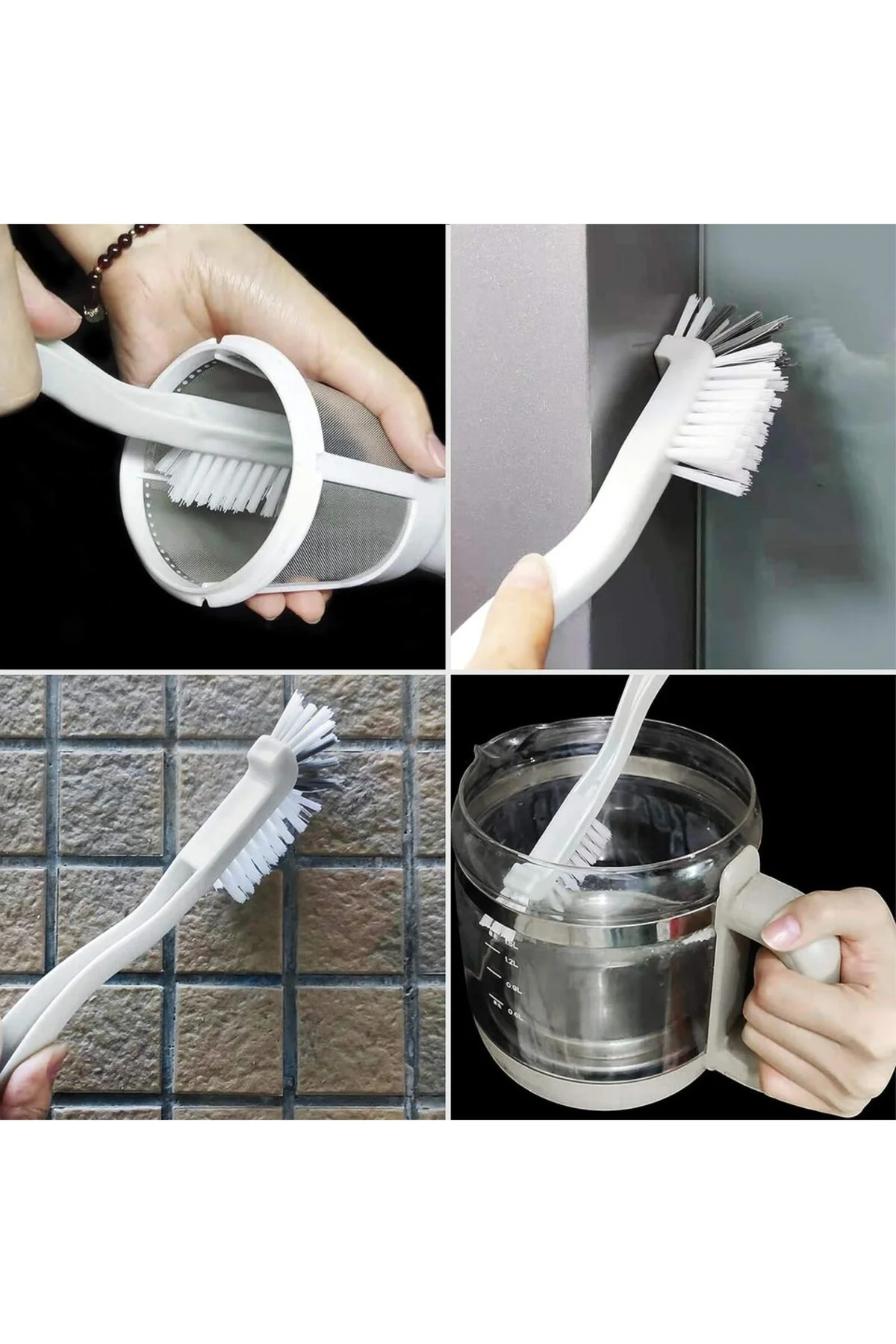 Uzun Saplı Şişe Fırçası Dik Açılı Şişe Banyo Fırçası Lavabo Için 