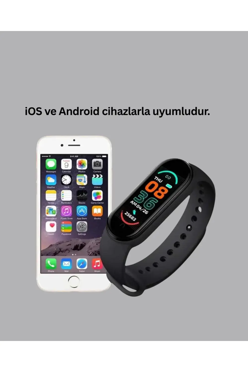 uzun şarjlı Spor Akıllı Saat – Adımsayar ve Nabız Ölçer Özellikli