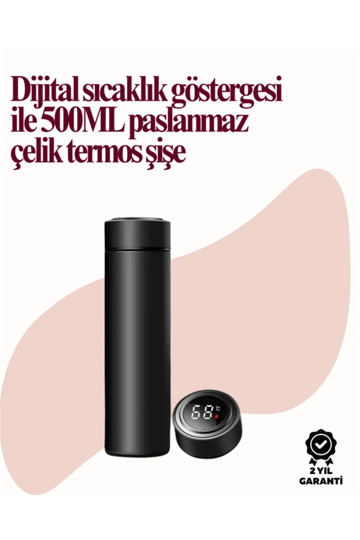 Uzun Süre Isı Koruma Sağlayan Dijital Göstergeli Termos