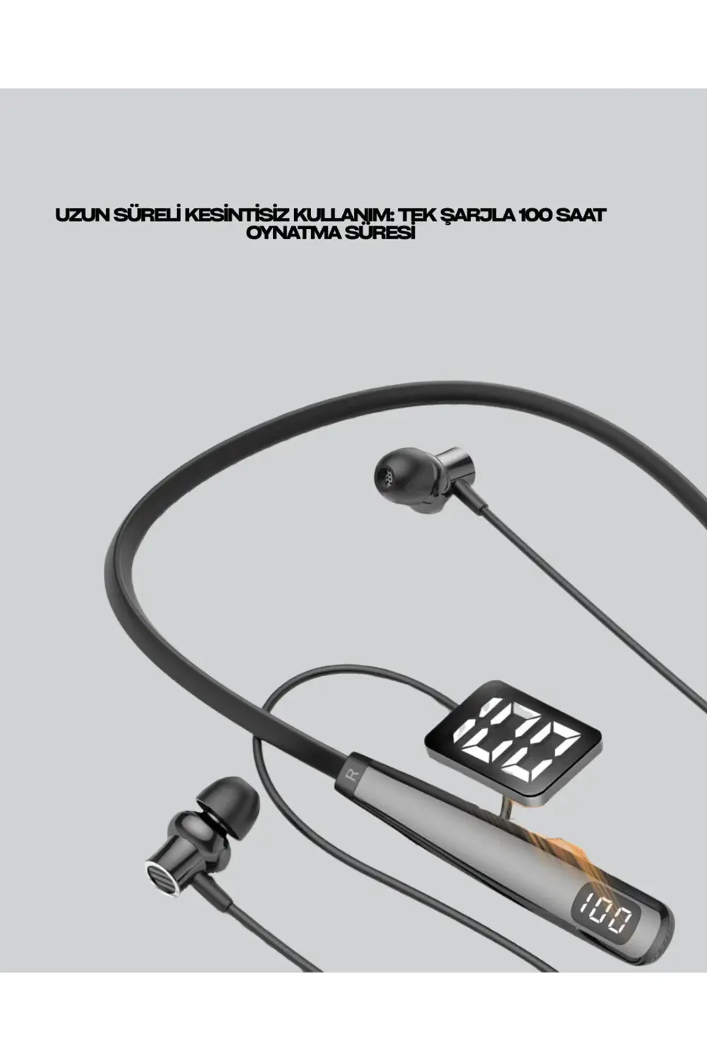 Uzun Süreli Kullanım Boyun Askılı Kablosuz Kulaklık – Hızlı Şarj,