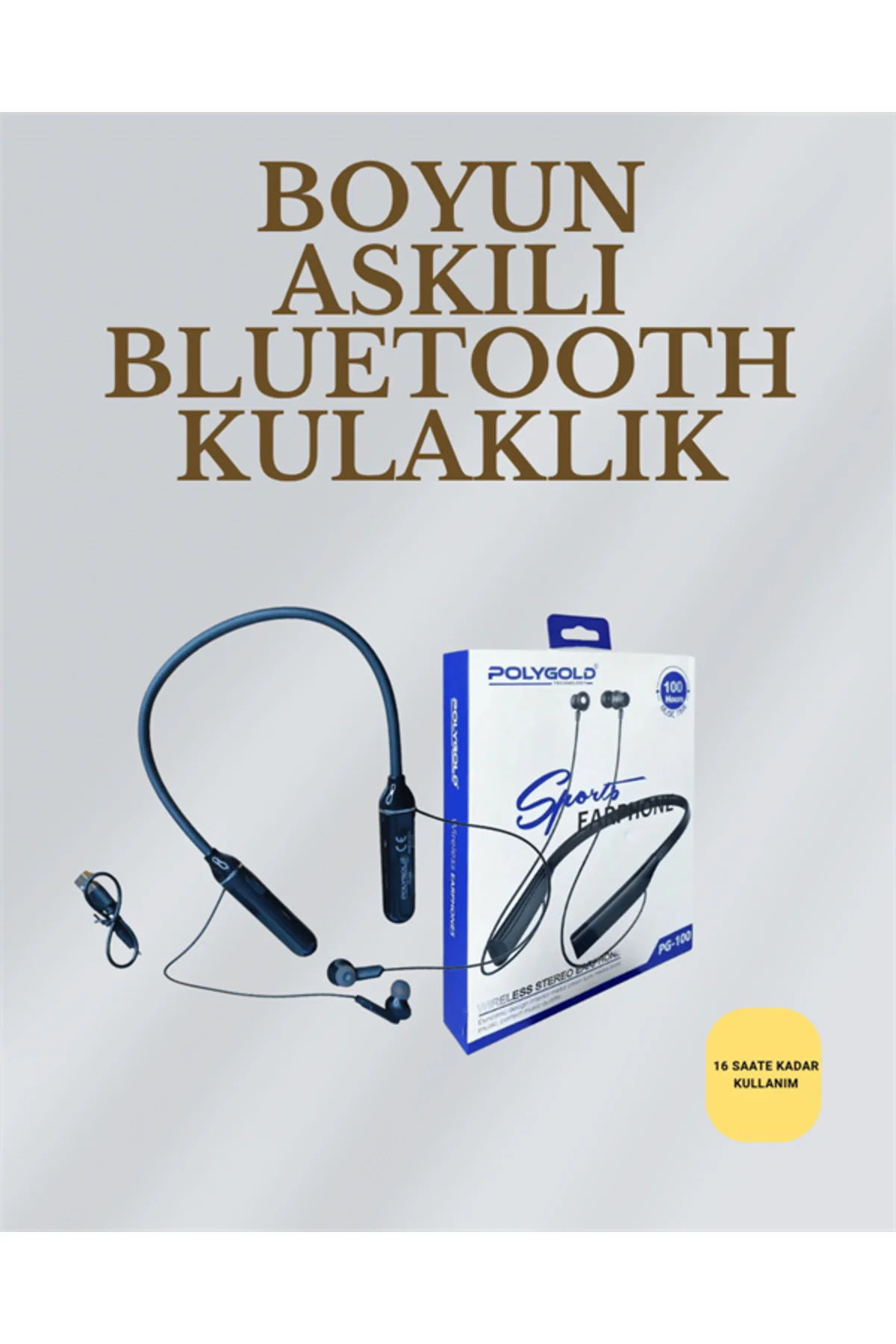 Uzun Süreli Kullanım İçin – Kablosuz Boyun Bantlı Kulaklık, 50 Sa