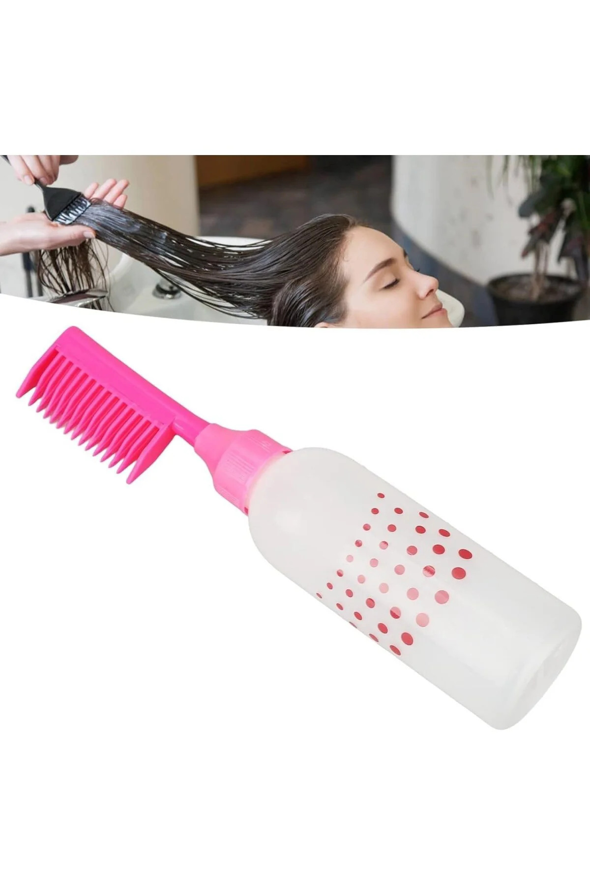 Uzun Taraklı Saç Boyama Şişesi 175 ml - Pratik Saç Boyama Tarağı 