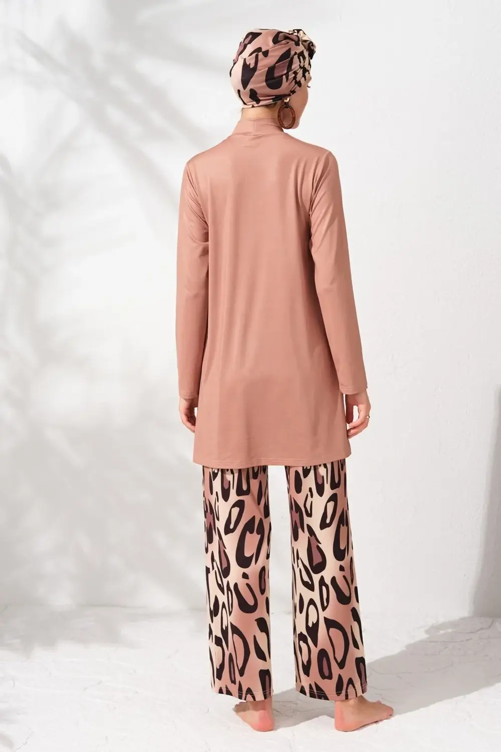 Uzunkollu Tesettür Mayo Desenli 231908