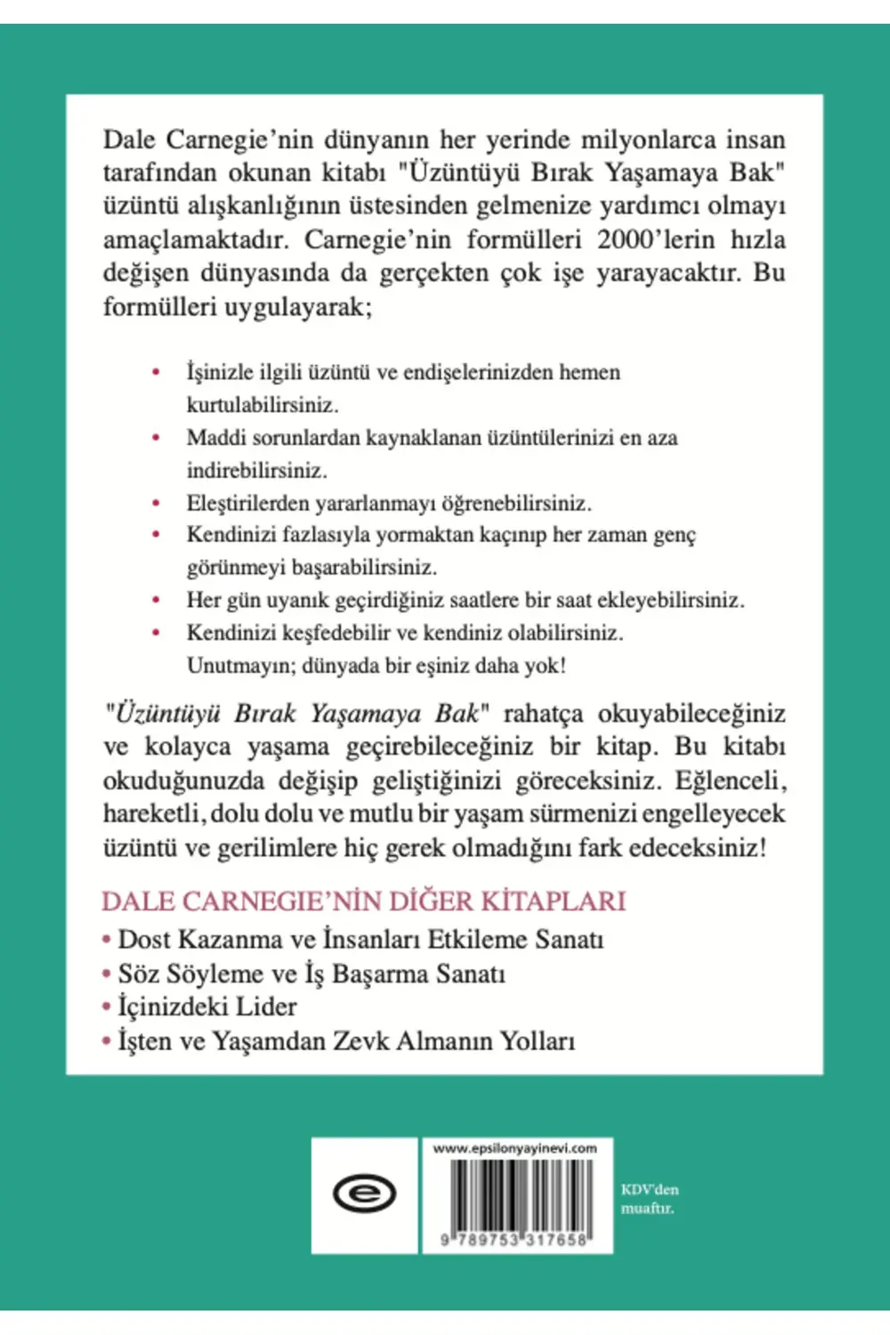 Üzüntüyü Bırak Yaşamaya Bak - Dale Carnegie - Inevi