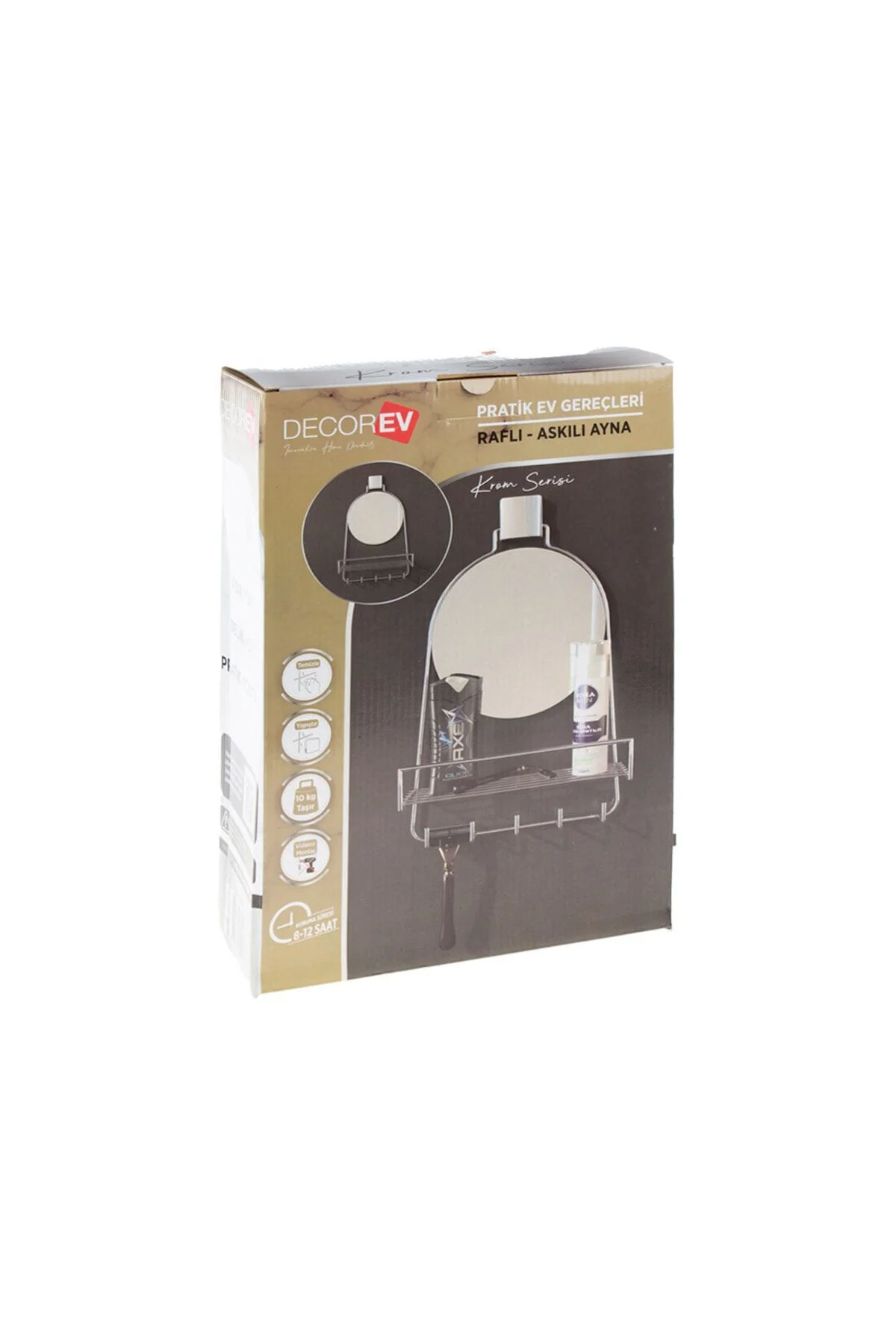 V Ayna Raflı Askılı Krom Dc-5596 5961 Fiyatı, Yorumları ve Özellikleri