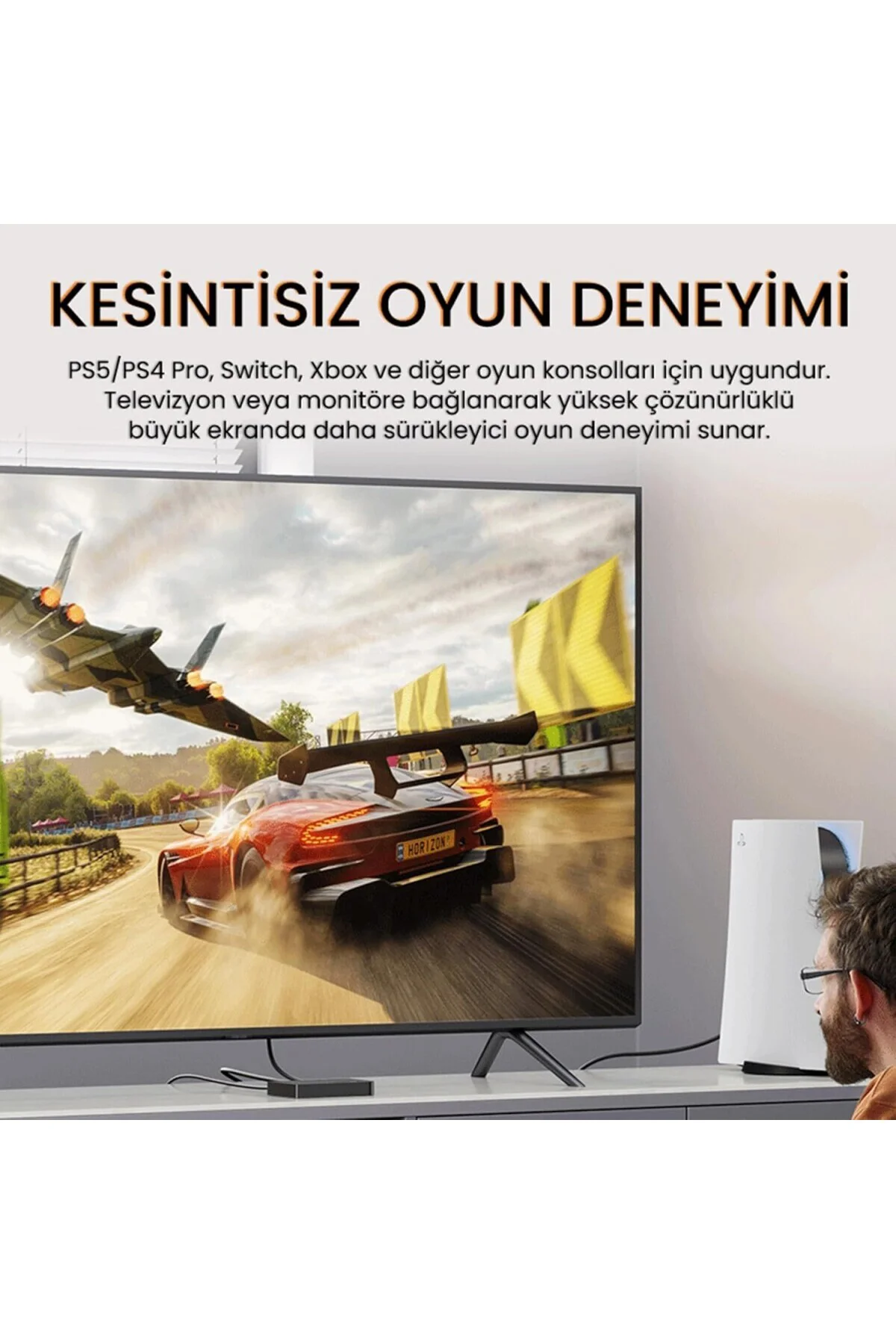 V-H109 18Gbps HDR 4K 60Hz 3D HDMI 2.0 Kablo 5 Metre