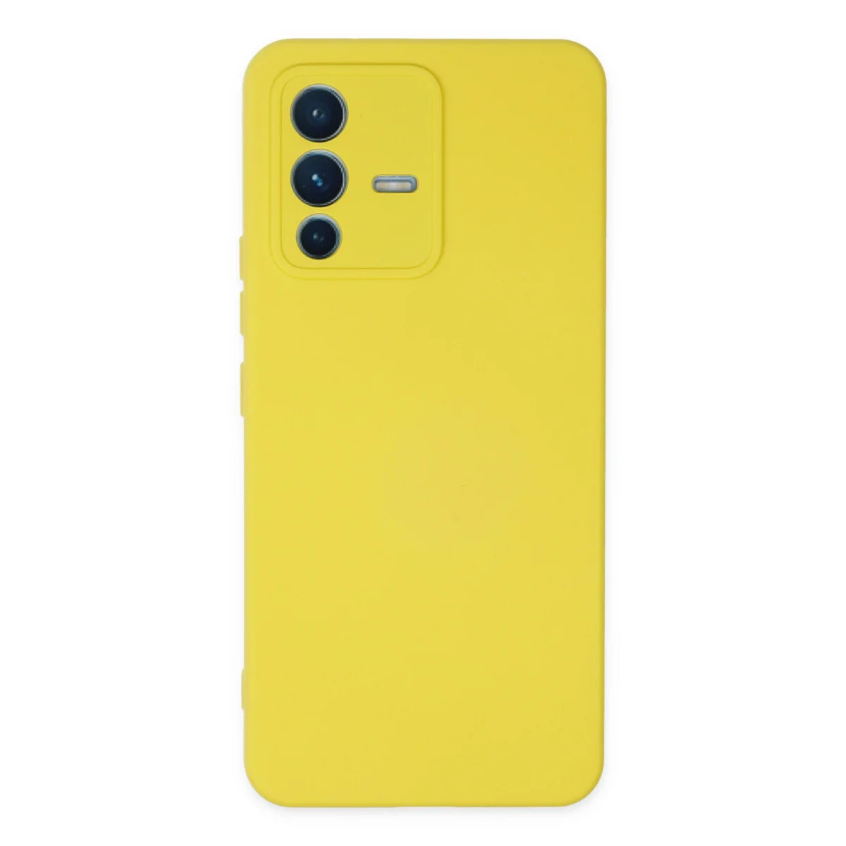 V23 5G Kılıf Nano İçi Kadife Silikon - Sarı
