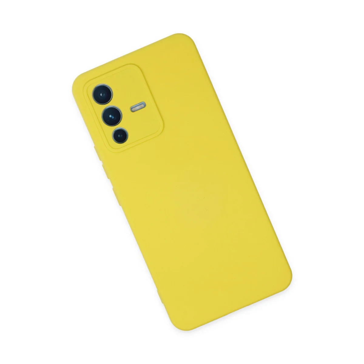 V23 5G Kılıf Nano İçi Kadife Silikon - Sarı