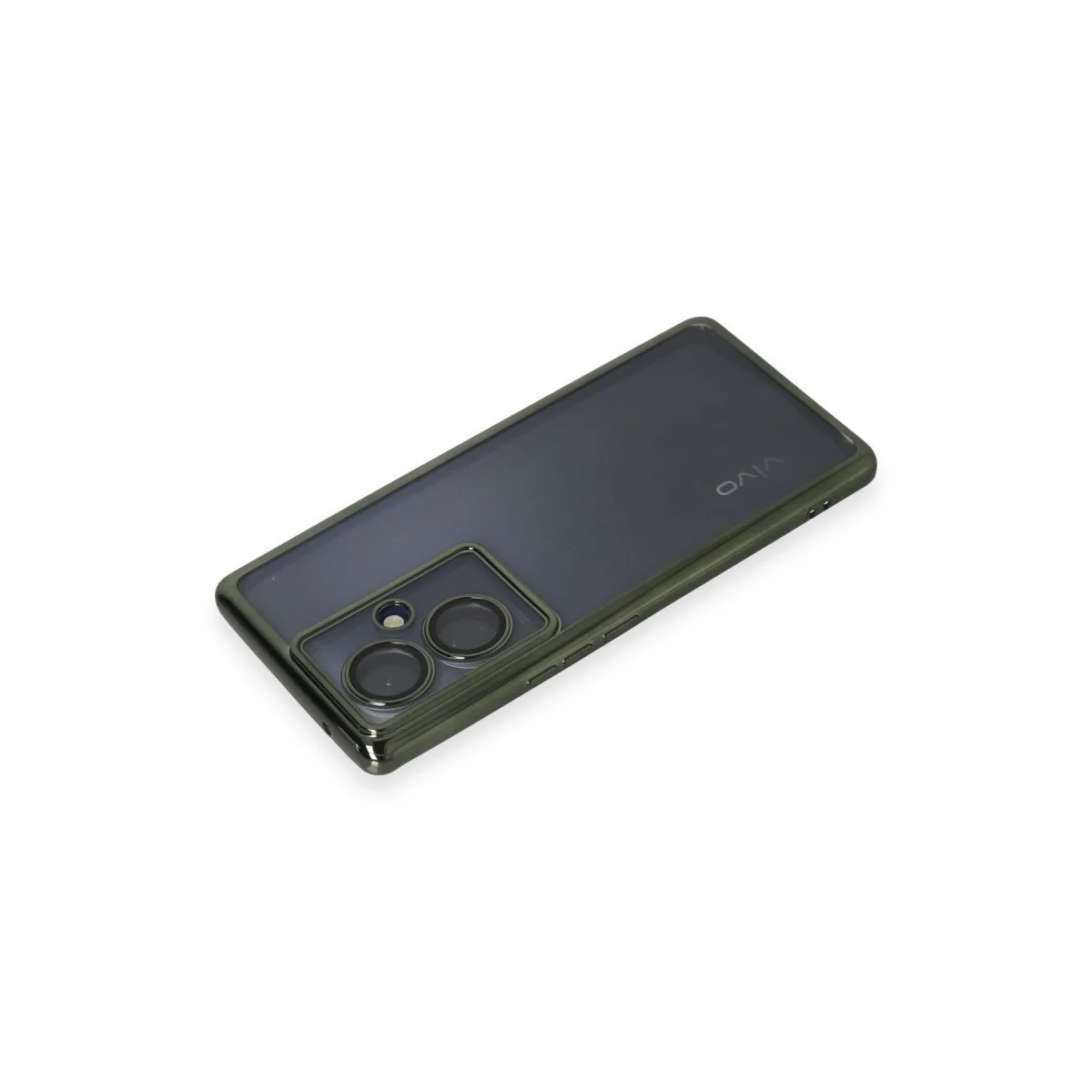 V29 Lite Razer Lensli Silikon Kılıf - Yeşil, Yüksek Korumalı ve Estetik Kılıf