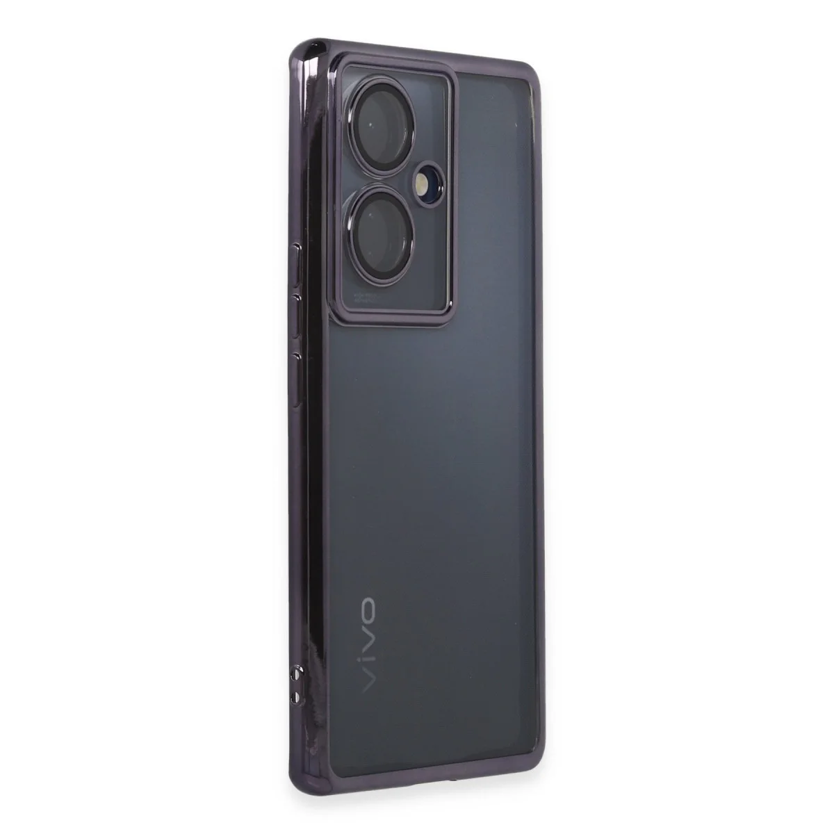 V29 Lite Silikon Kılıf - Mor Razer Lensli Korumalı Kılıf