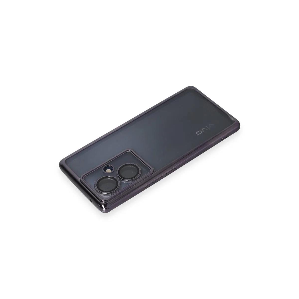 V29 Lite Silikon Kılıf - Mor Razer Lensli Korumalı Kılıf