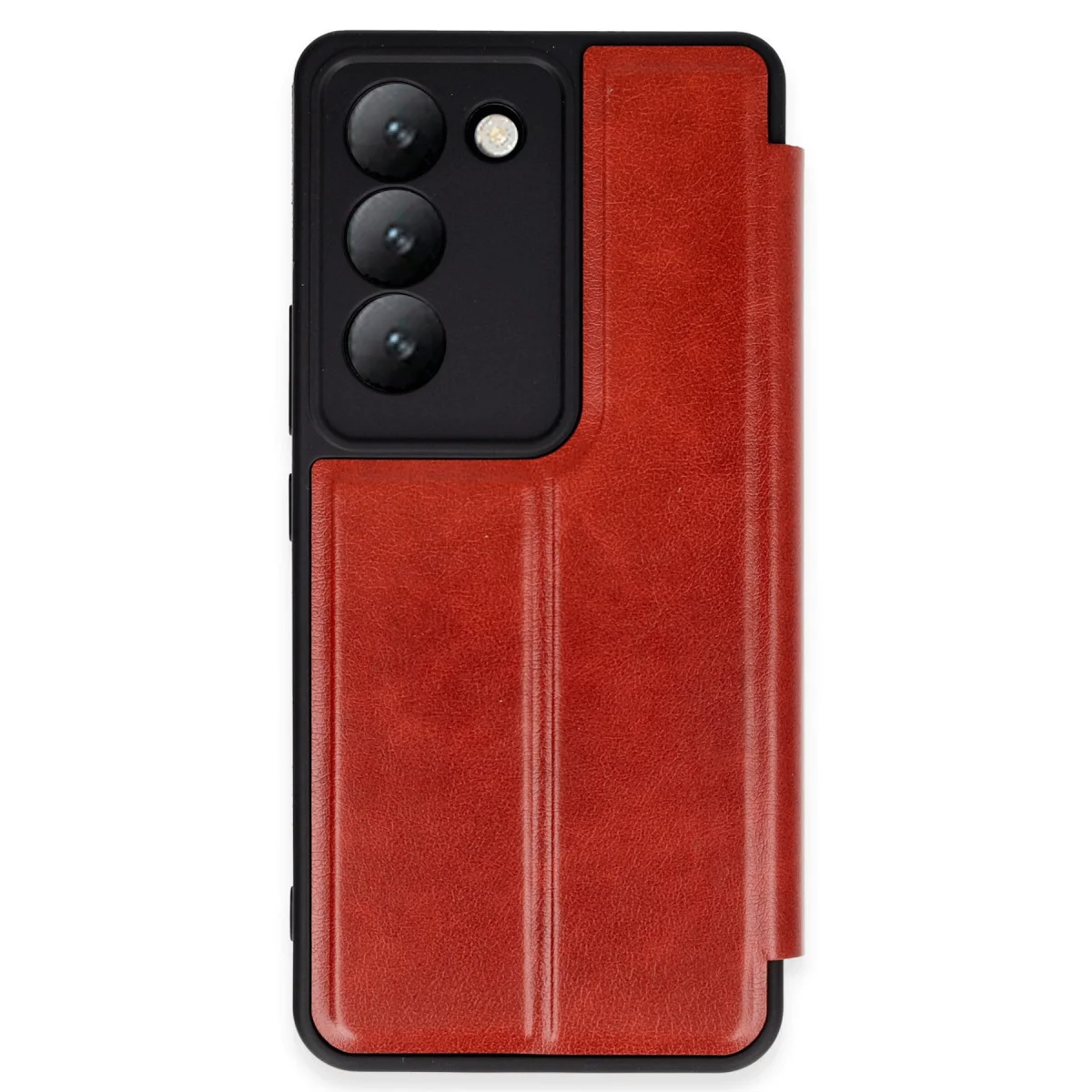 V30 Lite 4G Kılıf Flip Cover - Kırmızı & Mükemmel Koruma