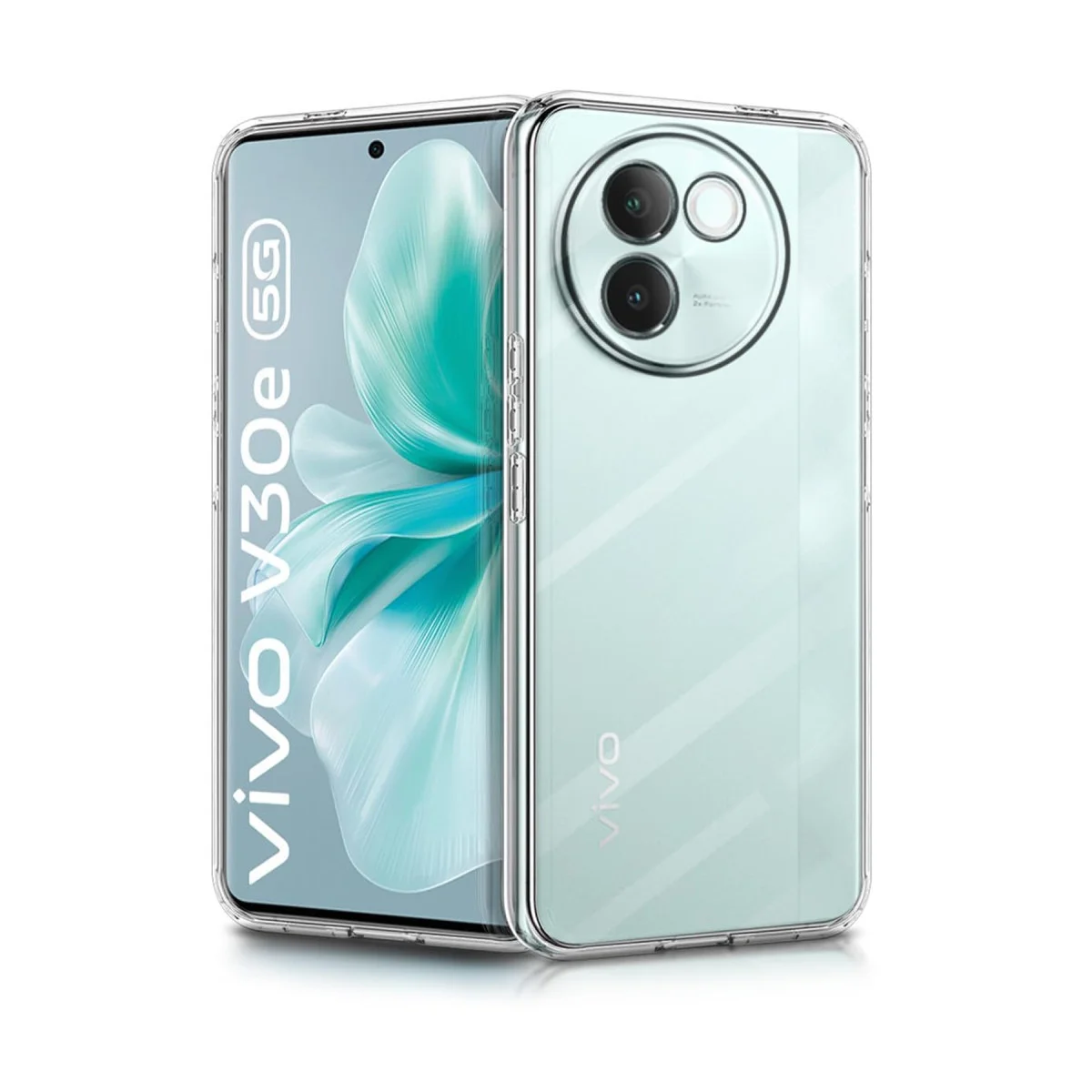 V30e Lüx Şeffaf Silikon Kılıf – Pürüzsüz Tasarım ve Tam Koruma