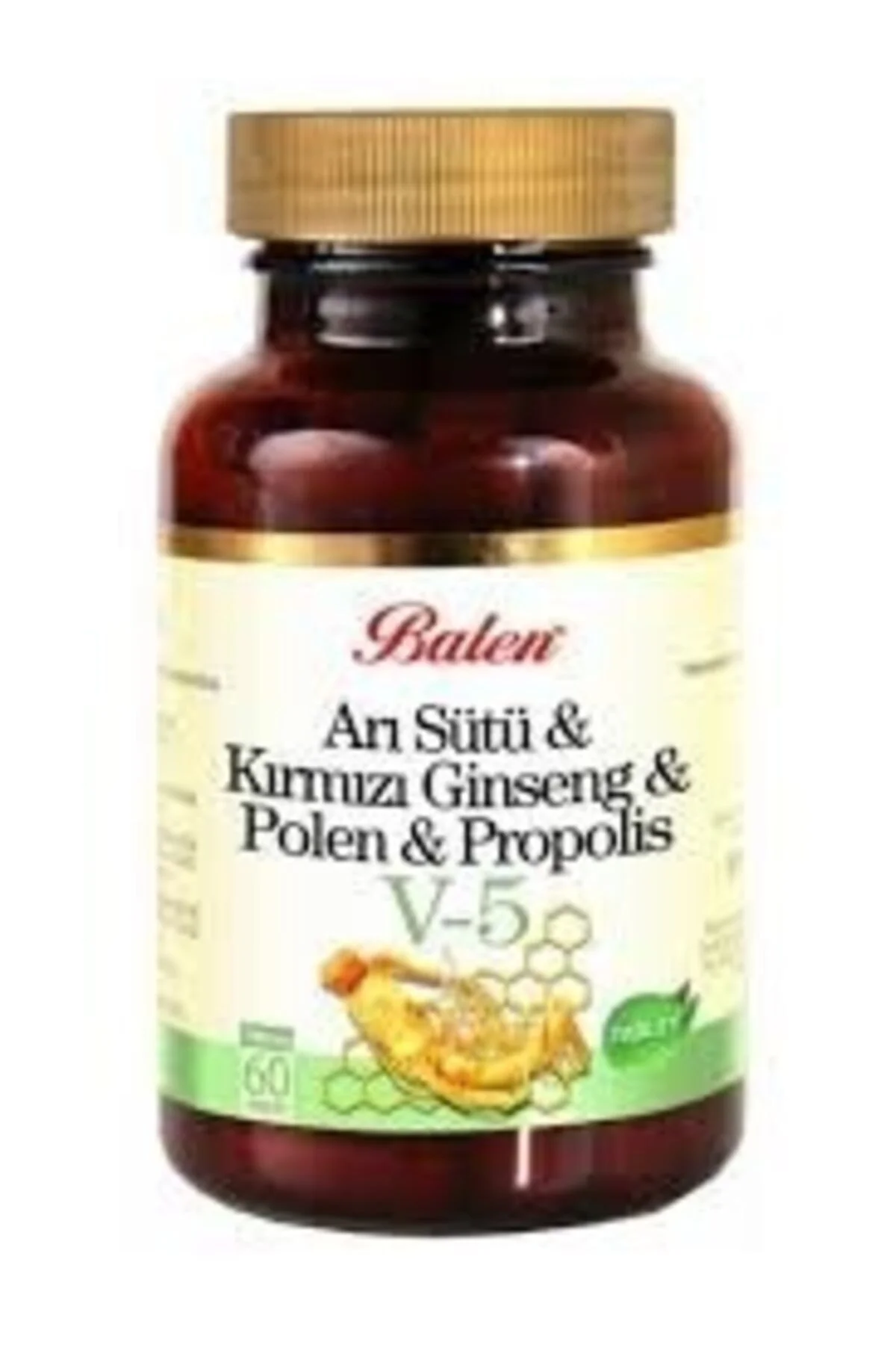 V5 Arı Sütü Kırmızı Ginseng Polen Propolis 60 Tablet X 1015 mg