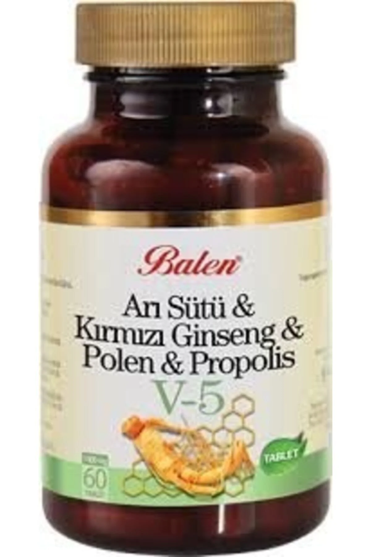 V5 Arı Sütü Kırmızı Ginseng Polen Propolis 60 Tablet X 1015 mg