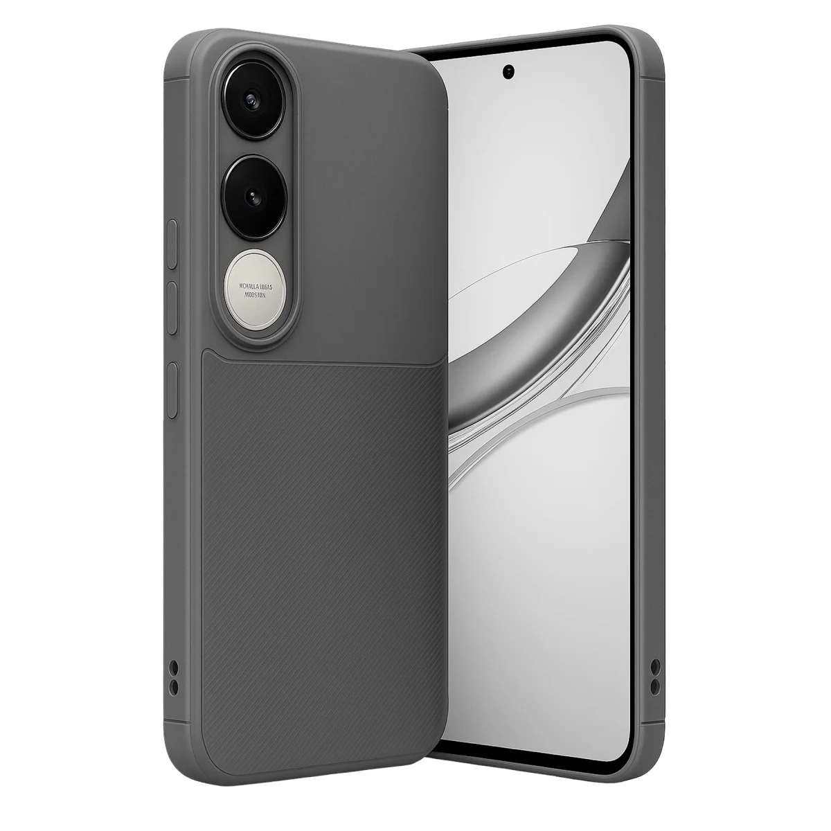 V50 Lite 4G Auto Focus Karbon Kapak Gri - Ekstra Güvenlik ve Estetik
