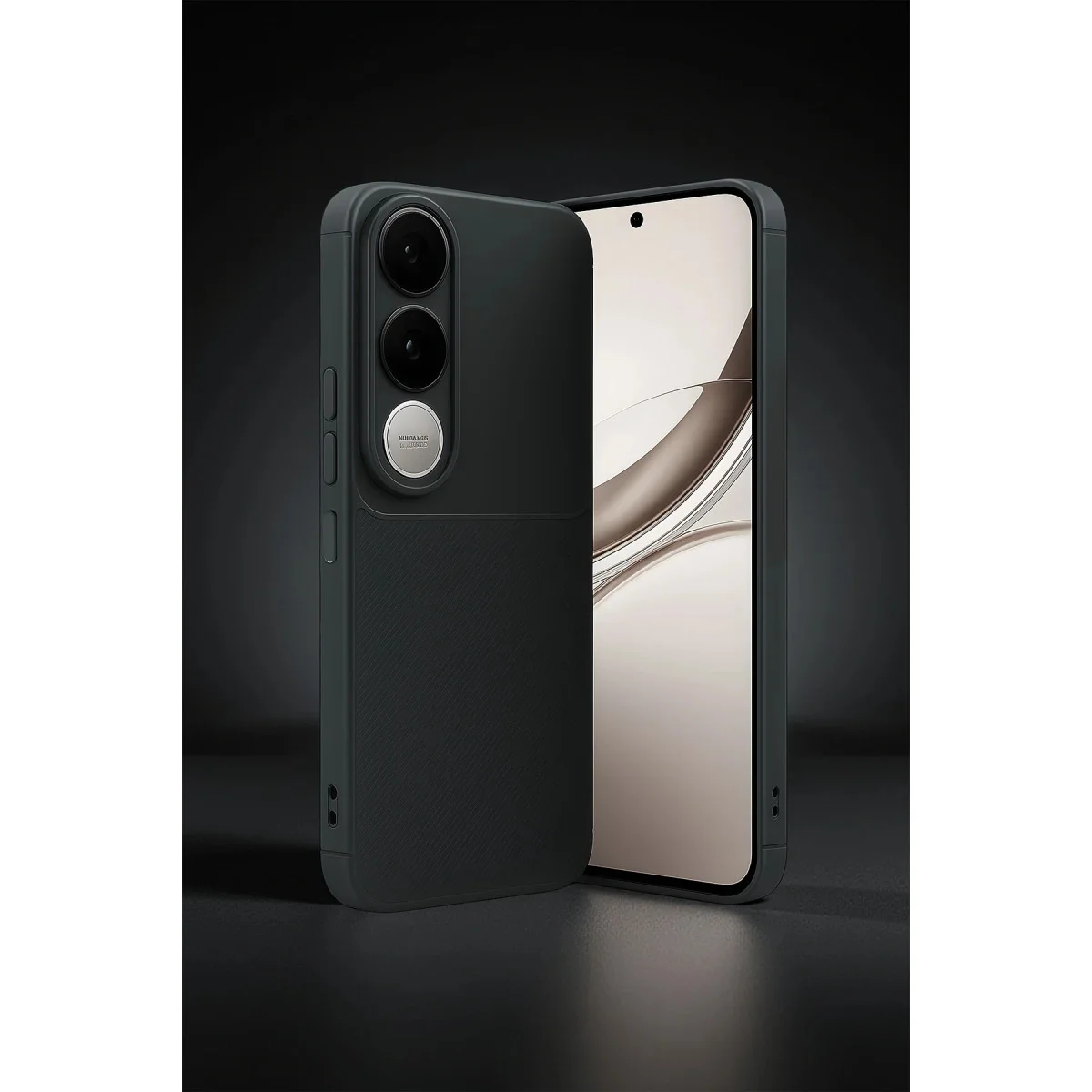 V50 Lite 4G Auto Focus Karbon Kapak Gri - Ekstra Güvenlik ve Estetik