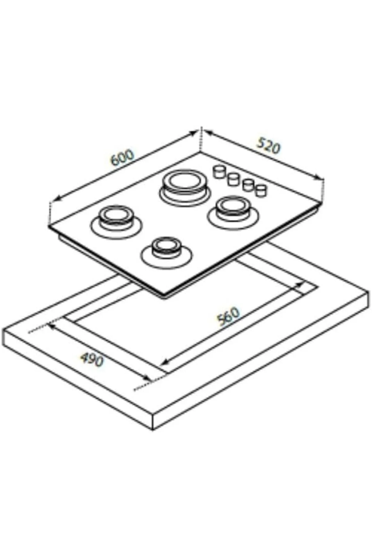 V6-04T (Ö.Cam(Vitroseramik) Ocak