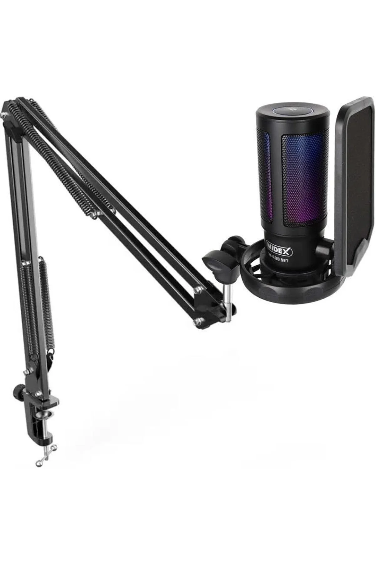 V6 RGB Set USB Oyuncu ve Yayıncı Mikrofonu Condenser Stüdyo (Kayı