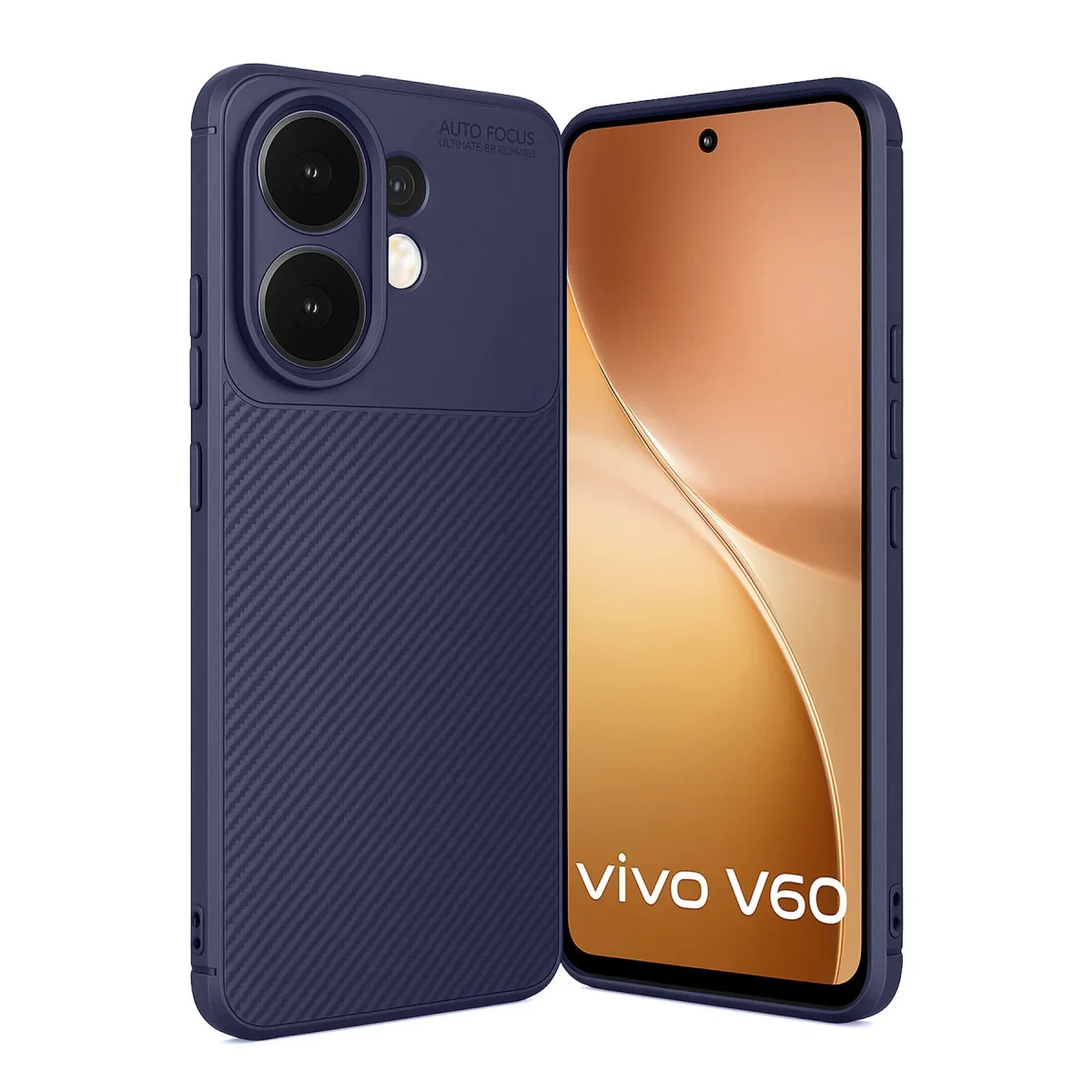 V60 5G Auto Focus Karbon Kapak - Lacivert - Şık ve Maksimum Koruma