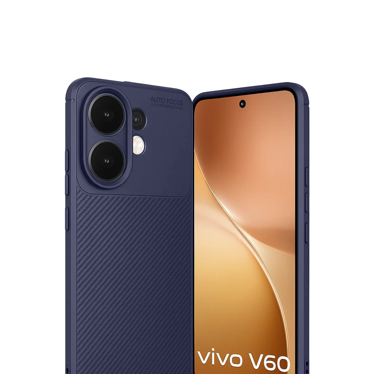 V60 5G Auto Focus Karbon Kapak - Lacivert - Şık ve Maksimum Koruma