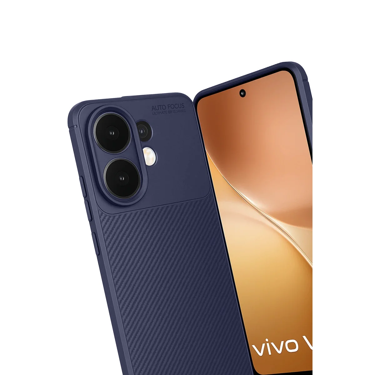 V60 5G Auto Focus Karbon Kapak - Lacivert - Şık ve Maksimum Koruma