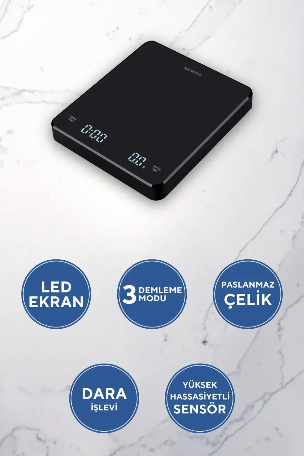 V60 Dijital Dripper Ve Zamanlayıcılı Kahve Demleme Tartısı Hv60-0