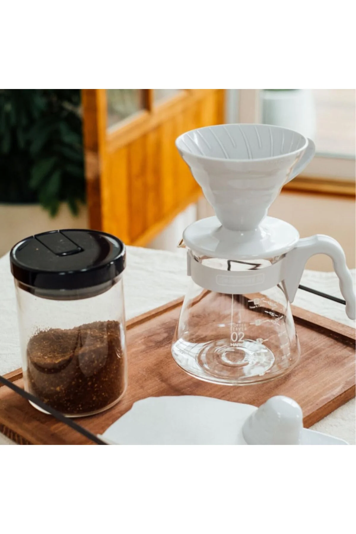 V60 Kahve Demleme Seti, Açık Gri