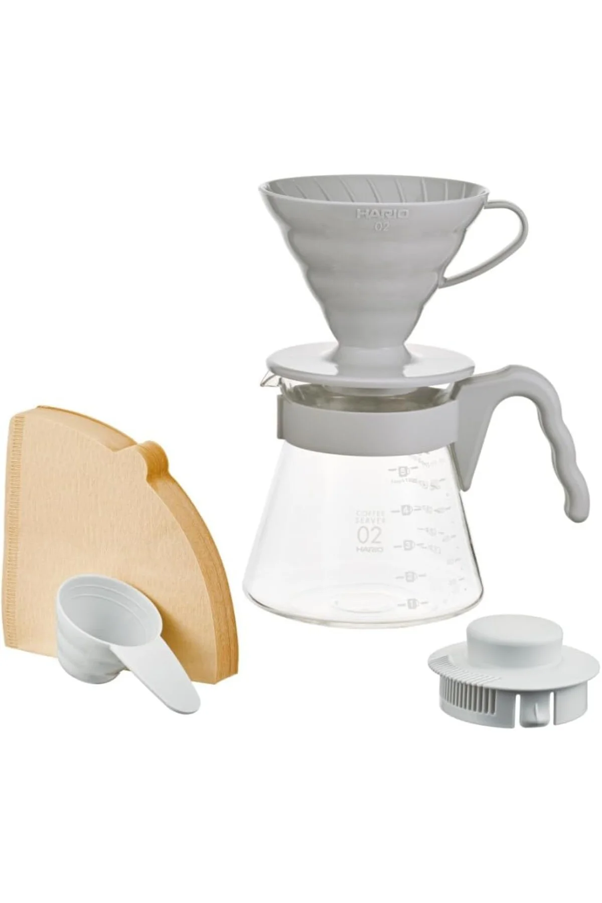 V60 Kahve Demleme Seti, Açık Gri