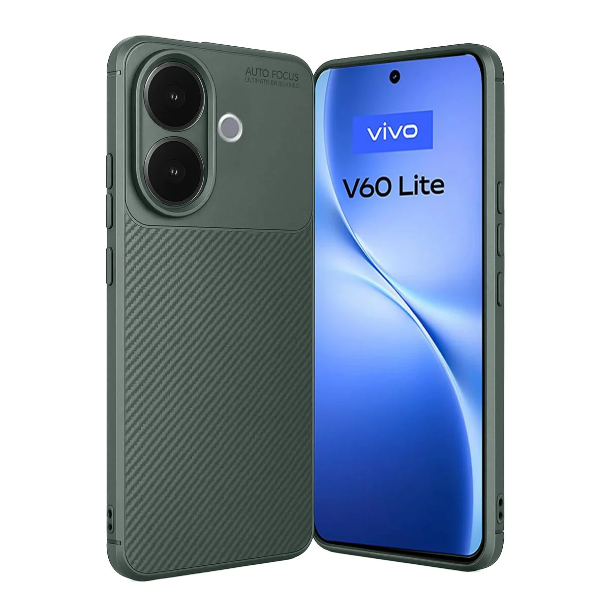 V60 Lite Auto Focus Karbon Kapak - Koyu Yeşil: Estetik ve Güçlü Koruma