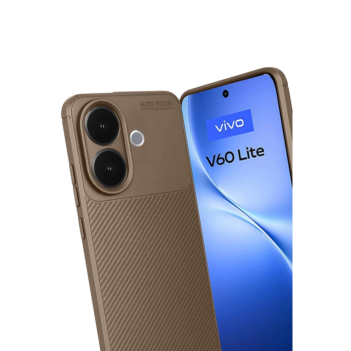 V60 Lite Auto Focus Karbon Kapak - Kahverengi - Maksimum Koruma ve Modern Stil