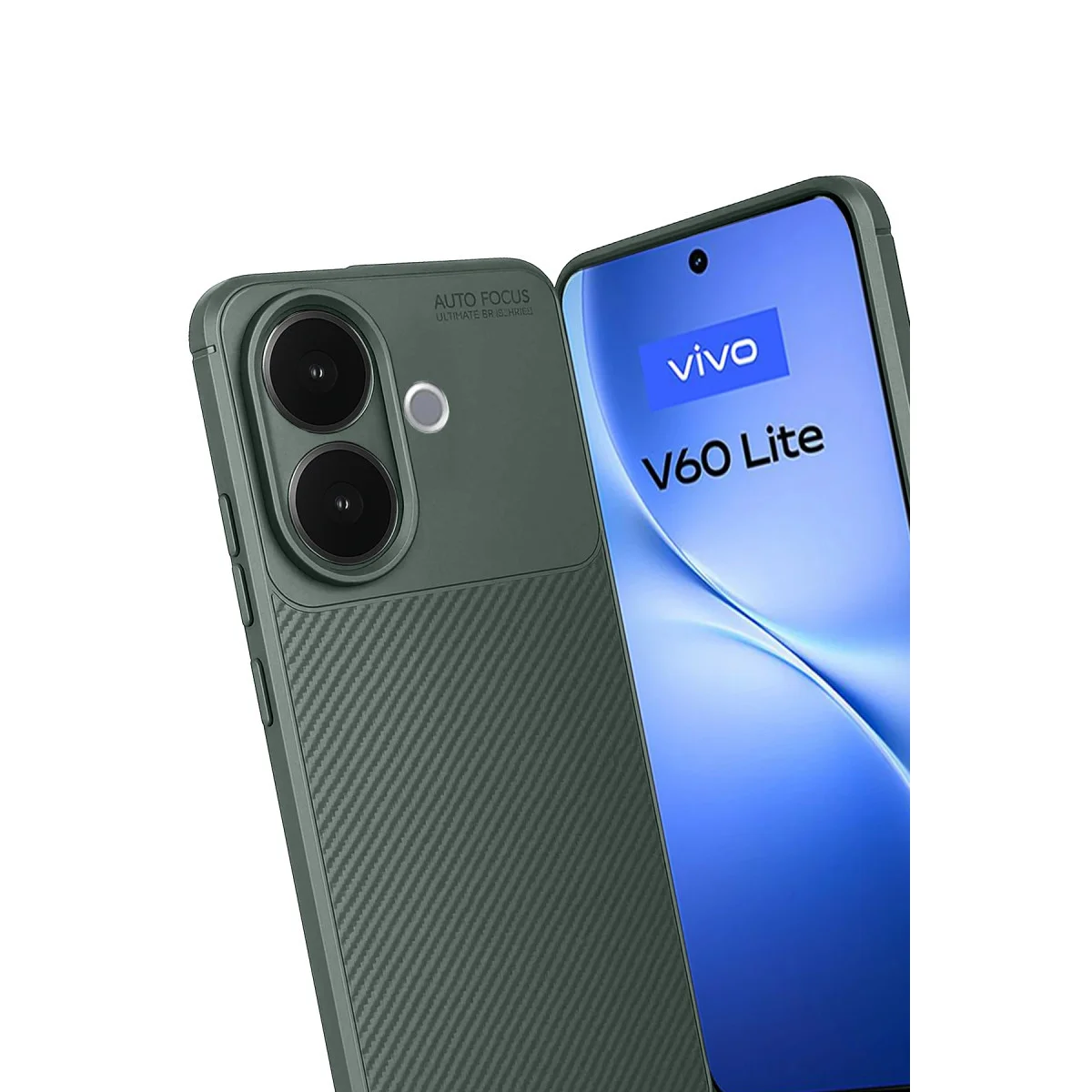 V60 Lite Auto Focus Karbon Kapak - Koyu Yeşil: Estetik ve Güçlü Koruma