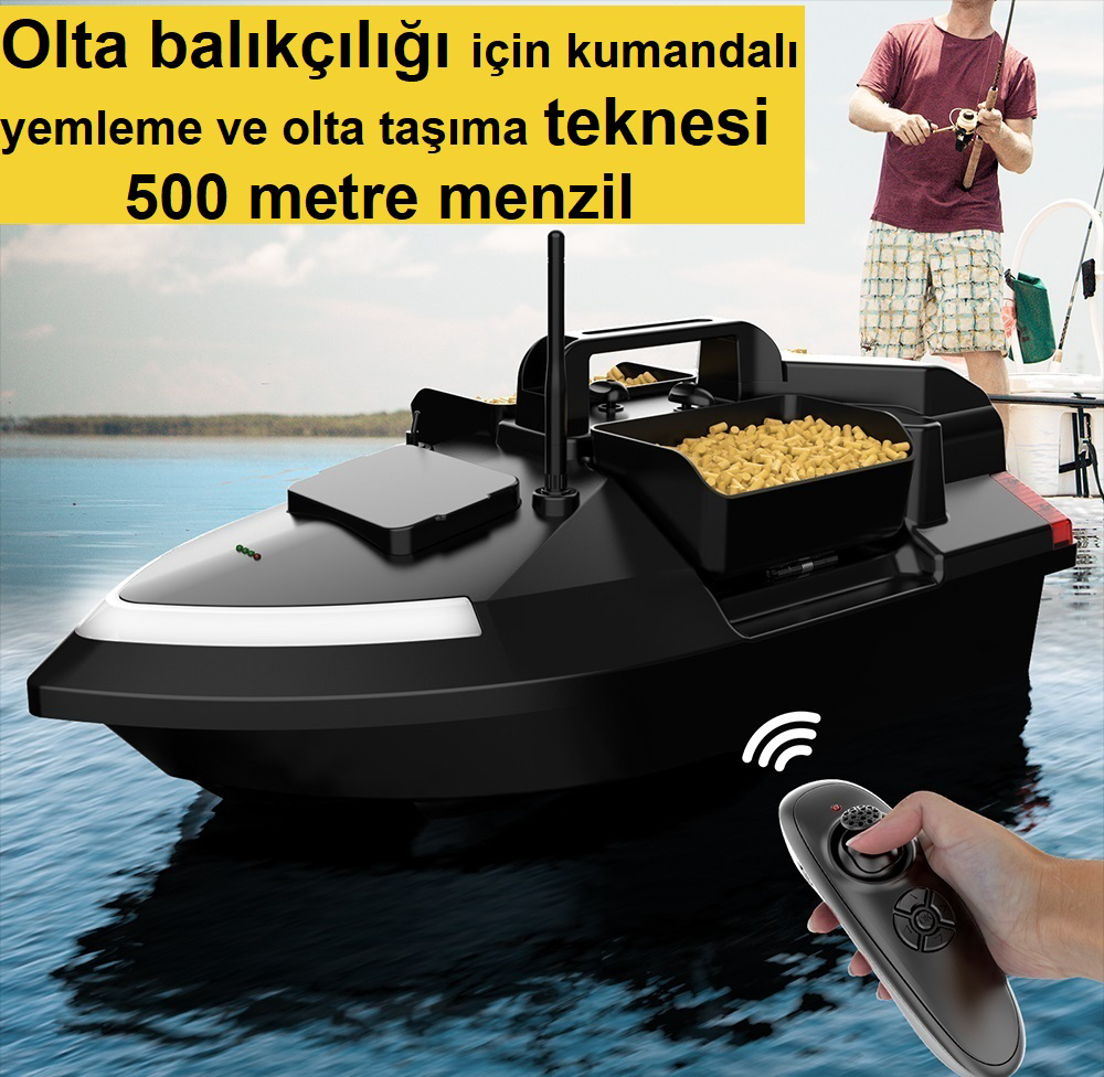 Olta balık avı için Yem Teknesi Çantası ile beraber 500m menzil V801 
