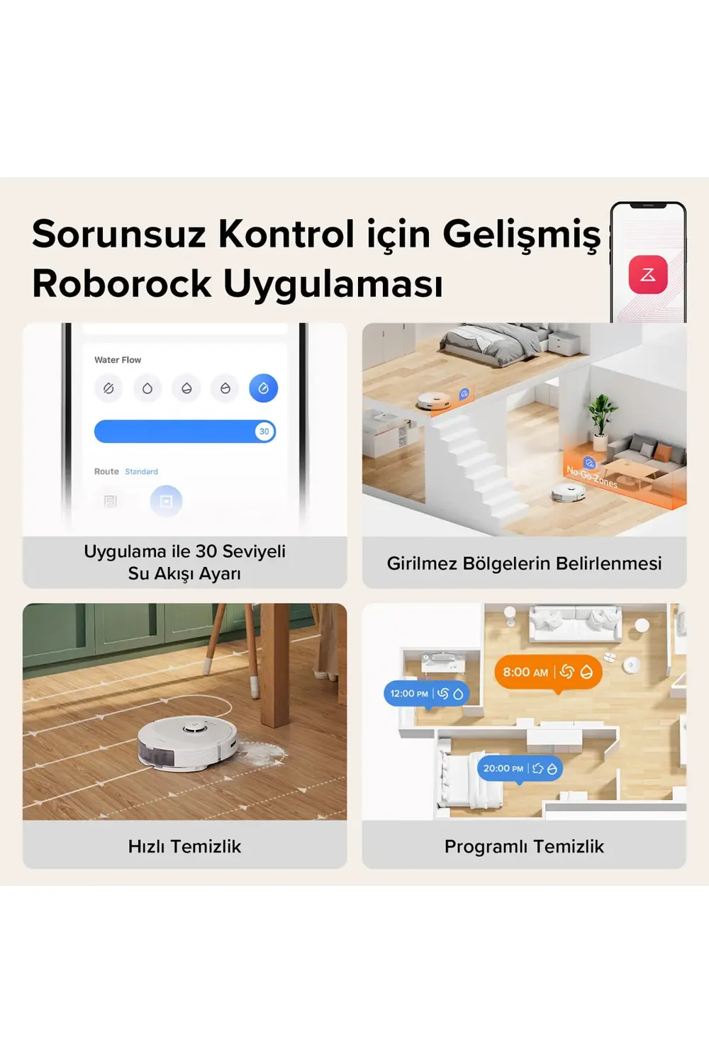 Vacuum Cleaner Q8 Max Robot Süpürge Beyaz