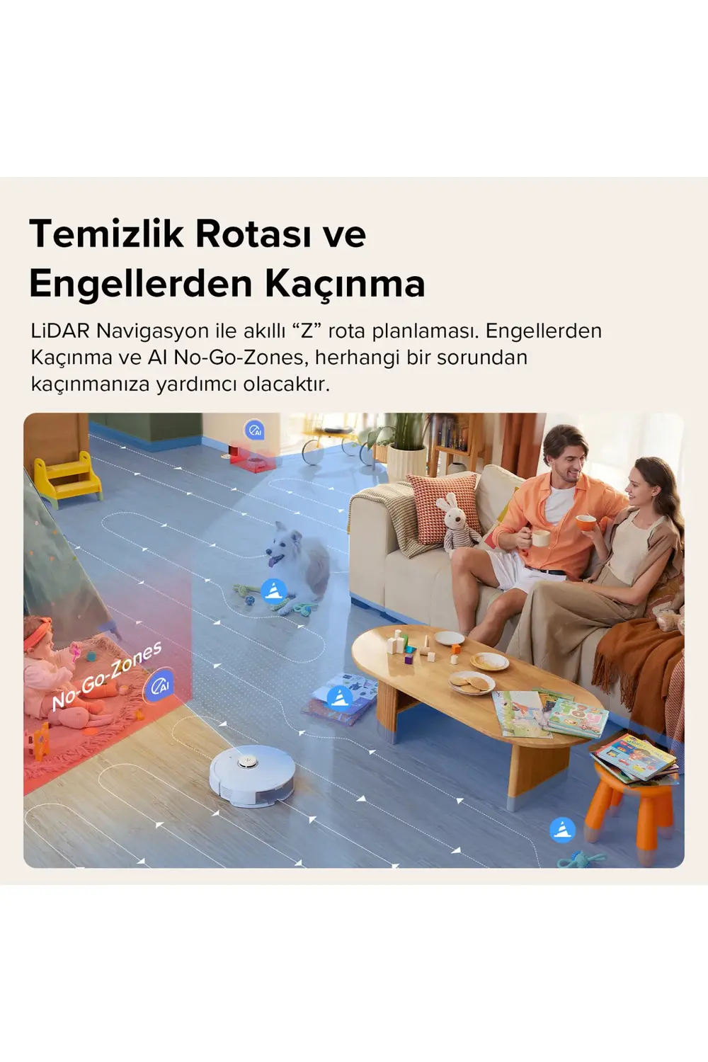 Vacuum Cleaner Q8 Max Robot Süpürge Beyaz