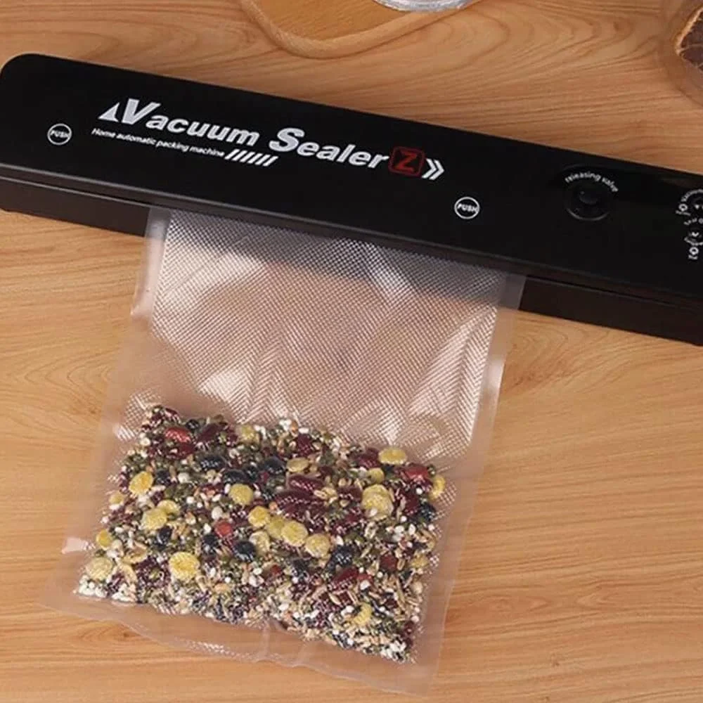Vacuum Sealer Ev Tipi Vakumlama ve Yapıştırma Makinesi + 10 Adet 