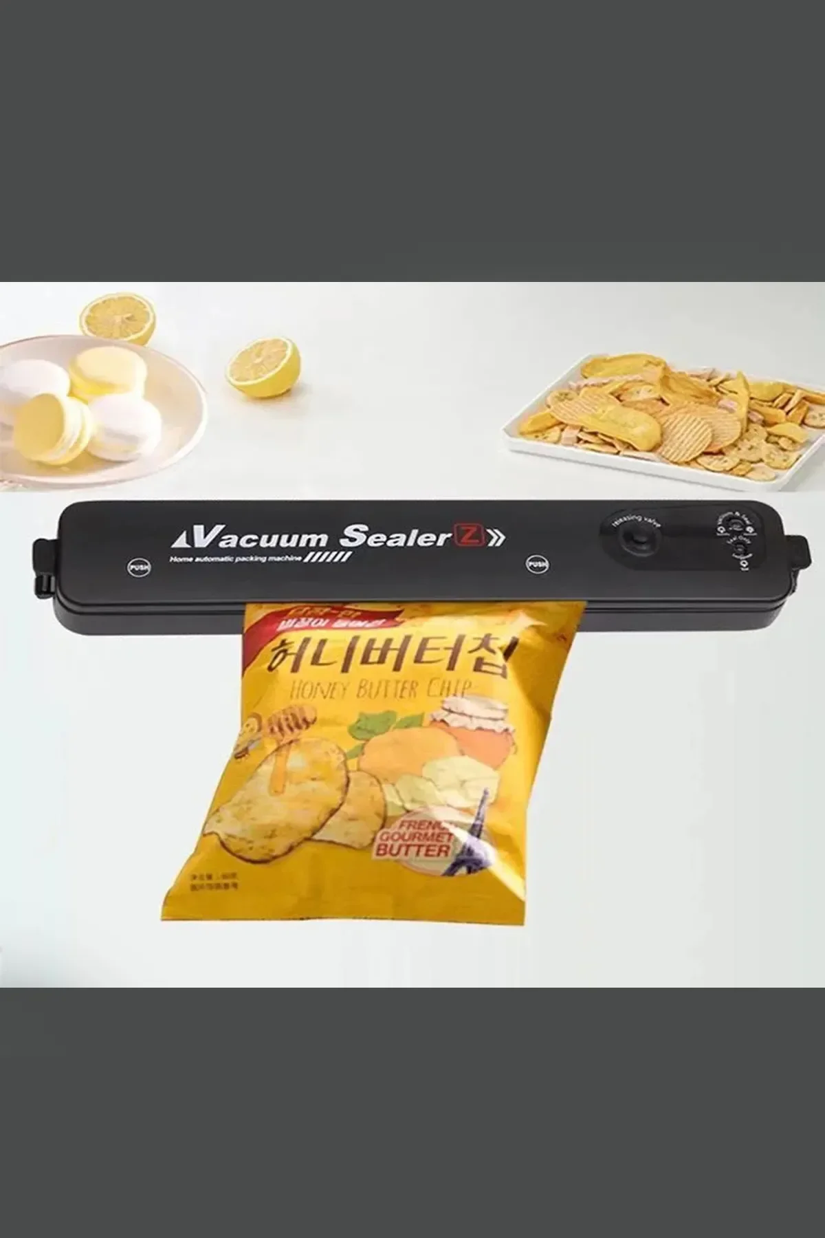 Vacuum Sealer Ev Tipi Vakumlama ve Yapıştırma Makinesi + 10 Adet 