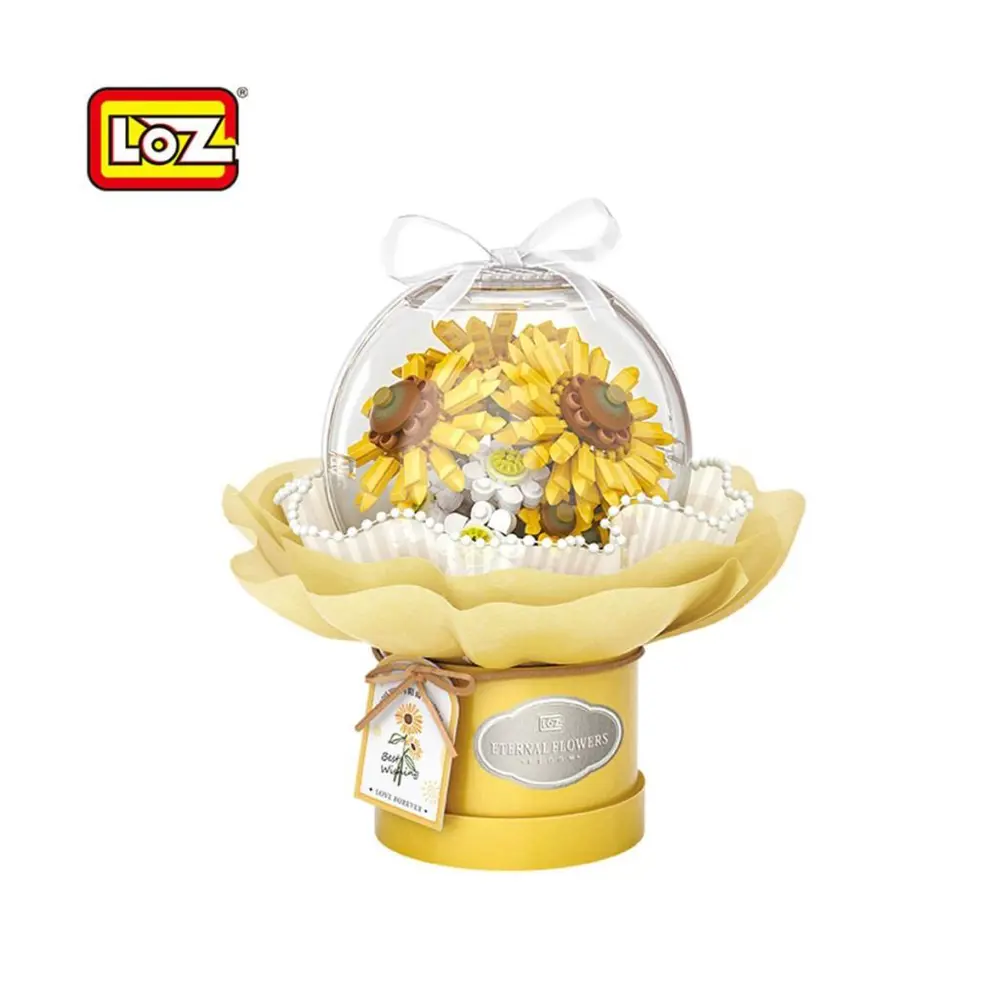 Vagon LZ-1299 LOZ LEDLİ AYÇİÇEĞİ BUKETİ 510 PARÇA BLOCK OYUNCAK