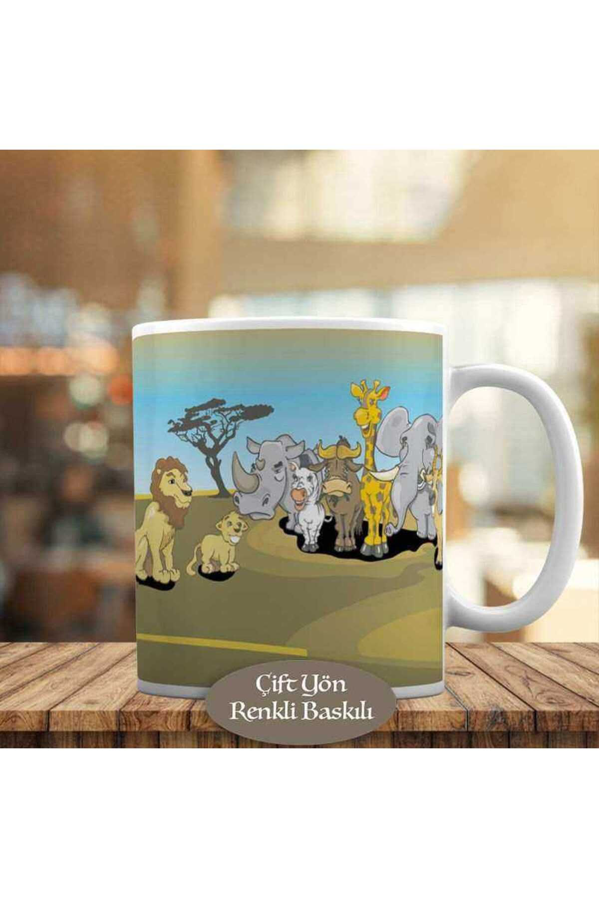 Asilmeydan Vahşi Doğada Hayvanlar Kupa Bardak Hediyelik-21-1075